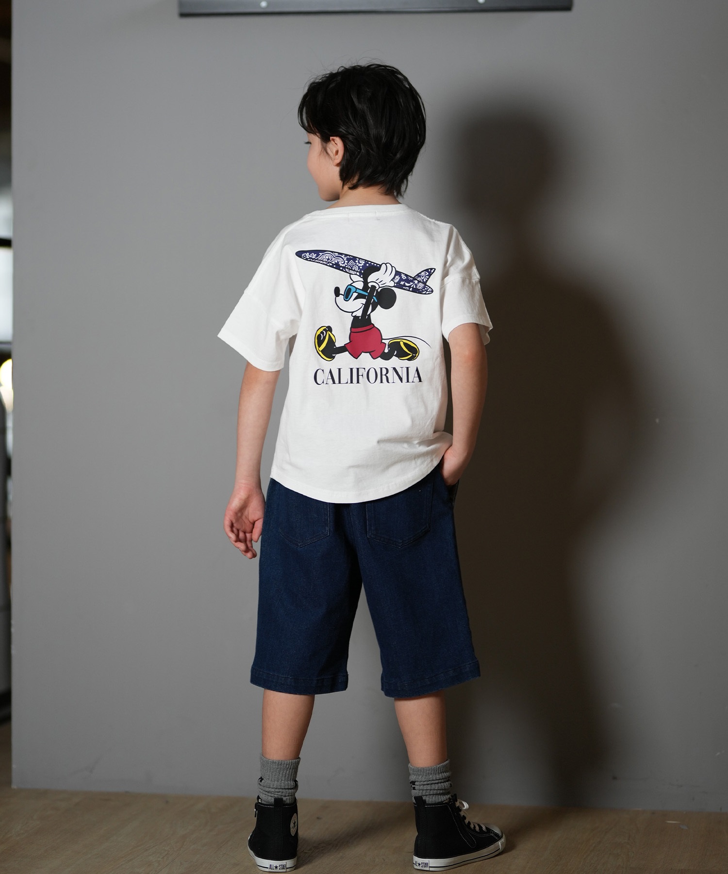 ANTIBAL アンティバル 半袖 Tシャツ キッズ バックプリント ミッキーマウス 252AN3ST540(WHT-130cm)