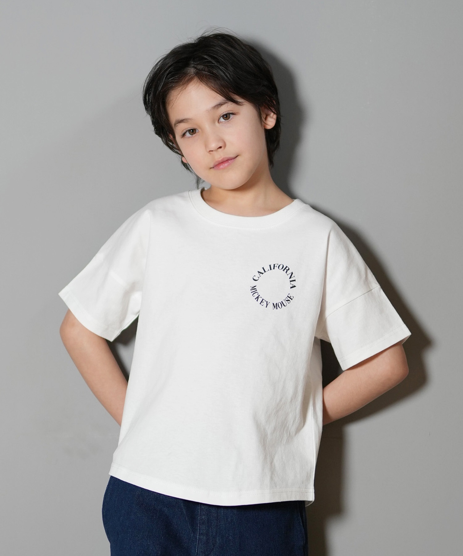 ANTIBAL アンティバル 半袖 Tシャツ キッズ バックプリント ミッキーマウス 252AN3ST541(WHT-130cm)