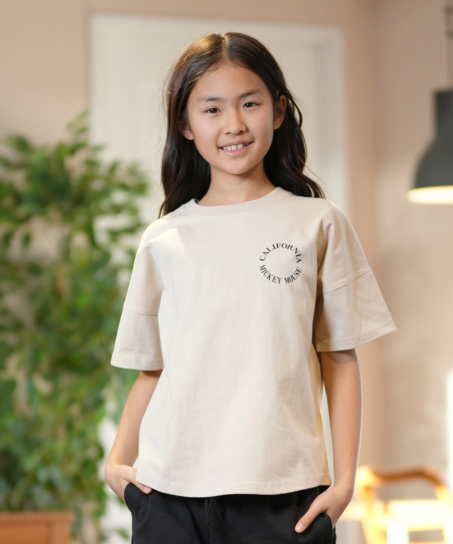 ANTIBAL アンティバル 半袖 Tシャツ キッズ バックプリント ミッキーマウス 252AN3ST541(WHT-130cm)