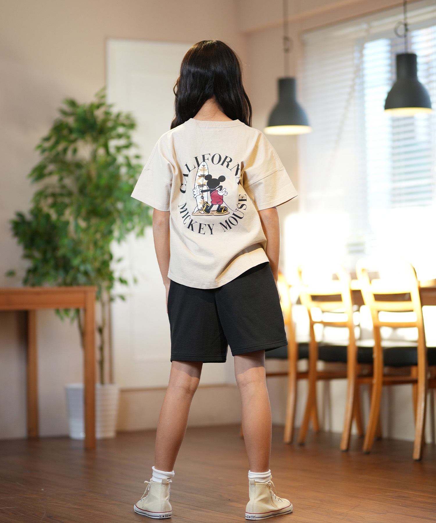 ANTIBAL アンティバル 半袖 Tシャツ キッズ バックプリント ミッキーマウス 252AN3ST541(WHT-130cm)