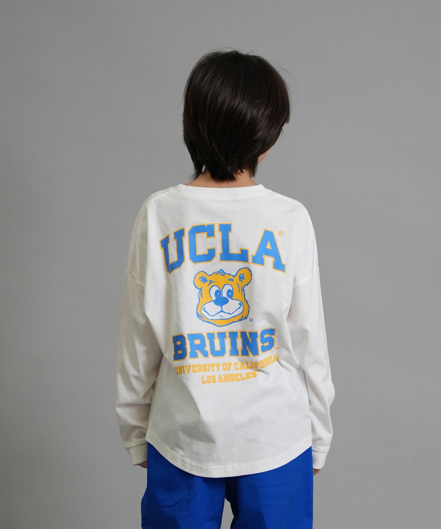 ANTIBAL アンティバル 長袖 Tシャツ ロンT キッズ ジュニア 子供 UCLA バックプリント 254AN3LT217 ムラサキスポーツ限定(WHT-130cm)