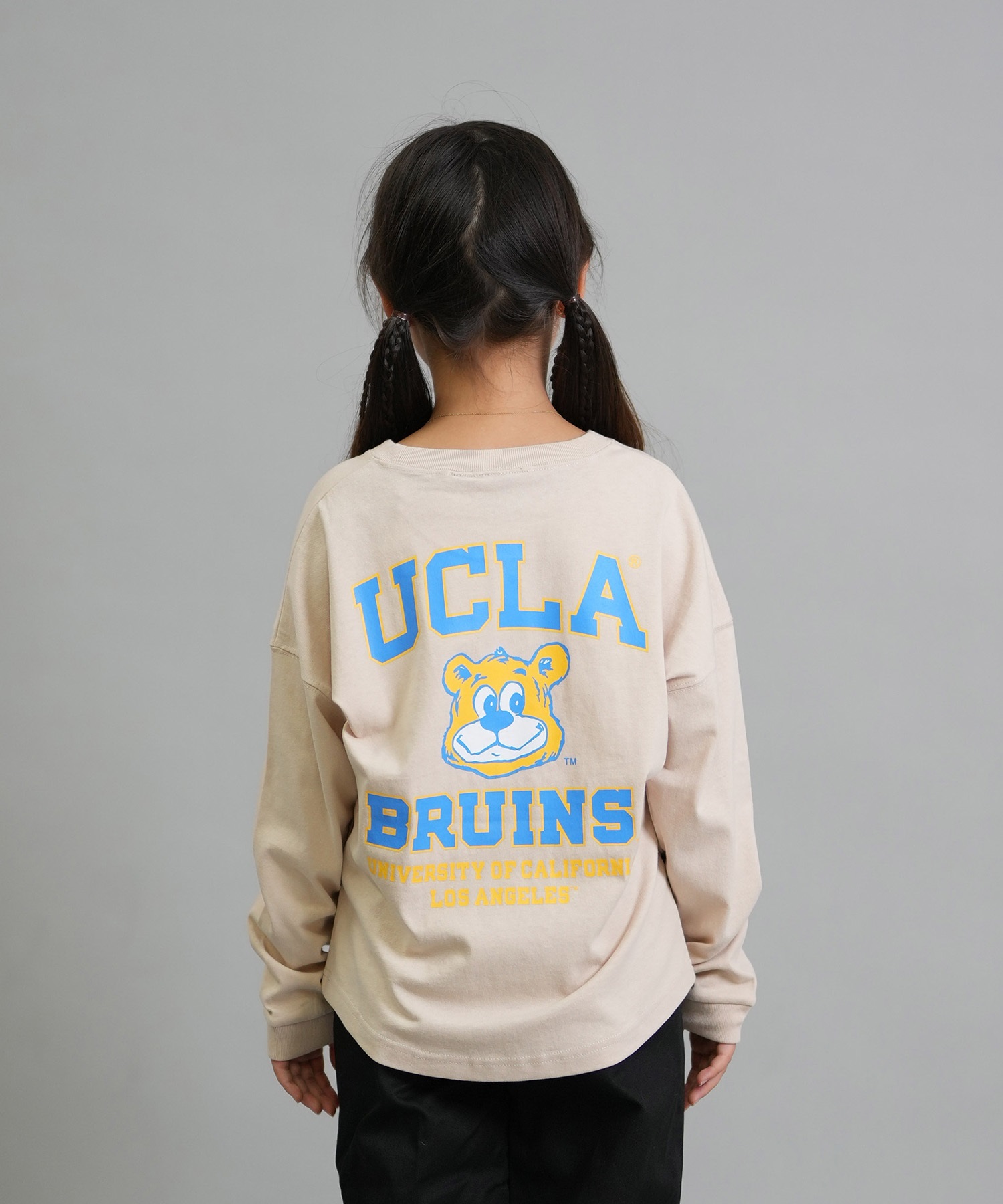 ANTIBAL アンティバル 長袖 Tシャツ ロンT キッズ ジュニア 子供 UCLA バックプリント 254AN3LT217 ムラサキスポーツ限定(WHT-130cm)