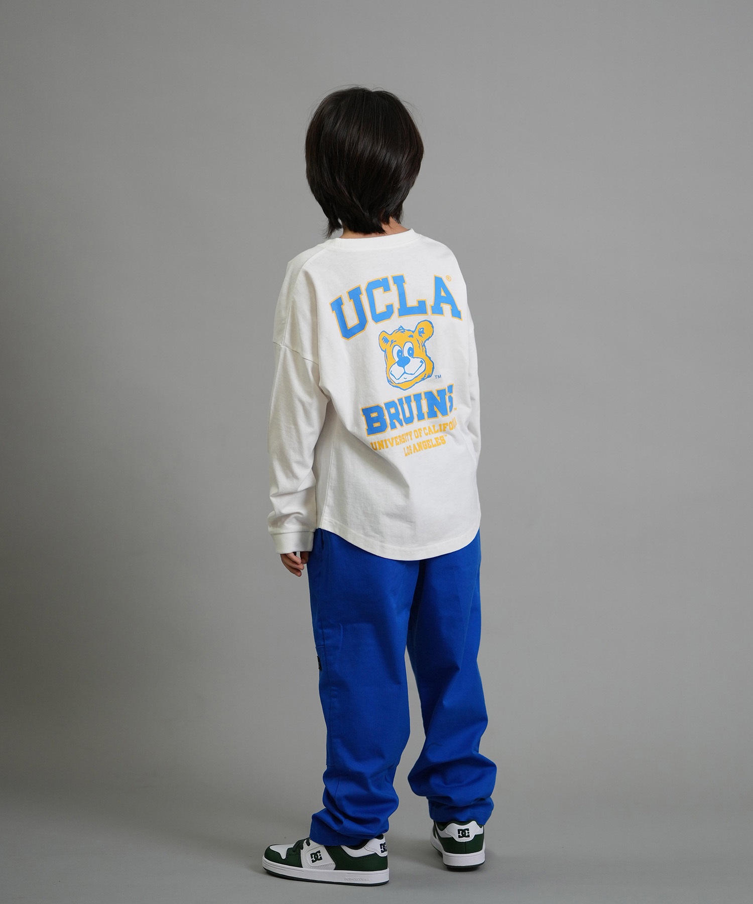 ANTIBAL アンティバル 長袖 Tシャツ ロンT キッズ ジュニア 子供 UCLA バックプリント 254AN3LT217 ムラサキスポーツ限定(WHT-130cm)