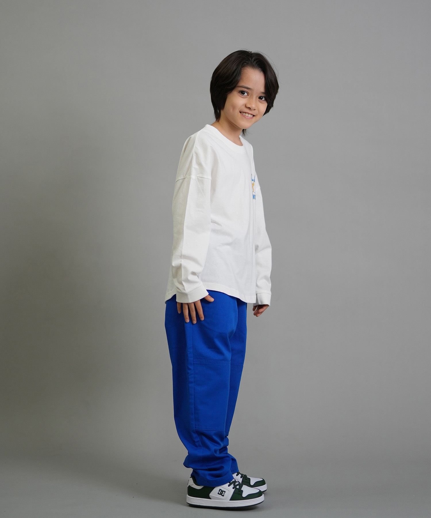ANTIBAL アンティバル 長袖 Tシャツ ロンT キッズ ジュニア 子供 UCLA バックプリント 254AN3LT217 ムラサキスポーツ限定(WHT-130cm)
