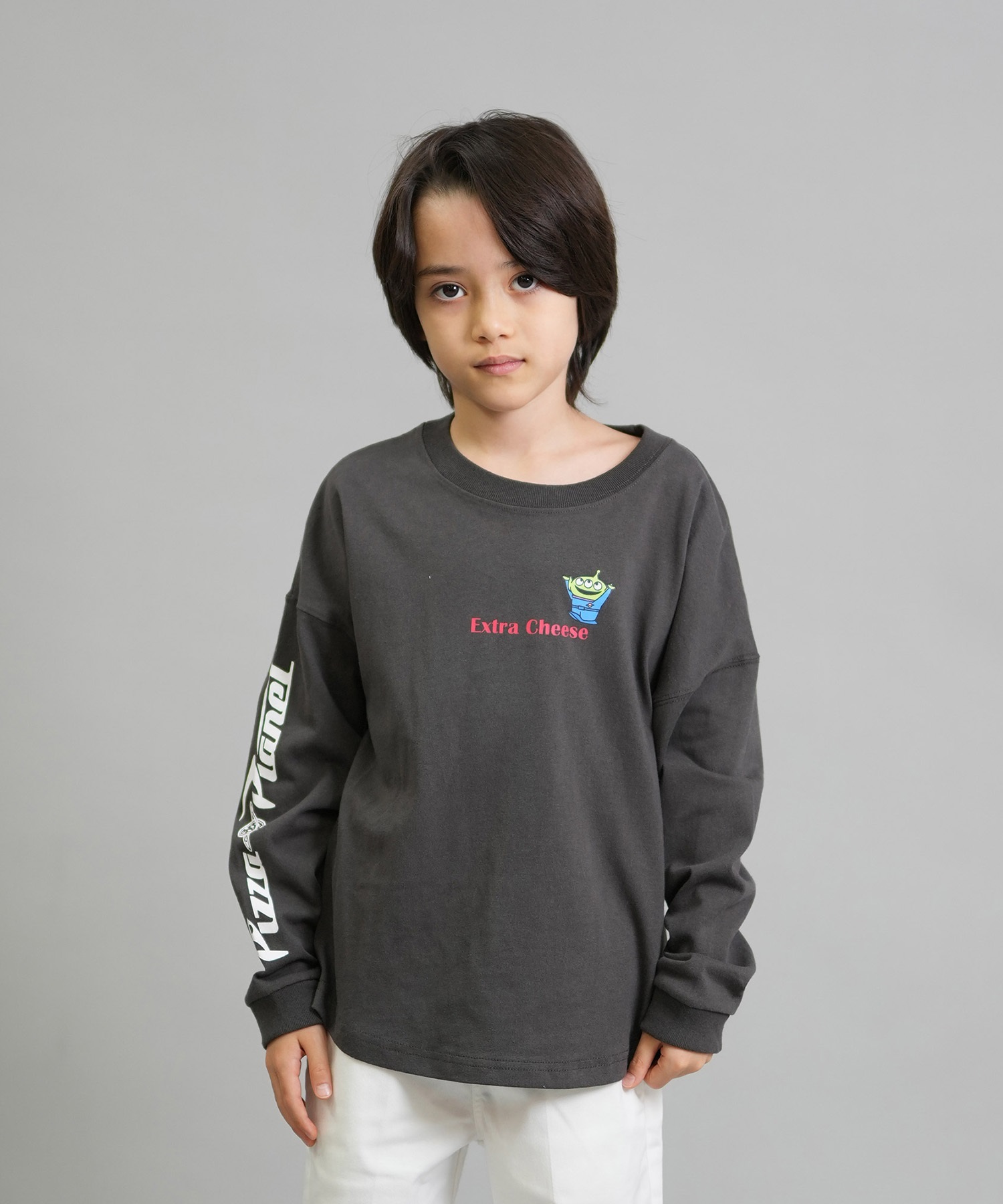 ANTIBAL アンティバル 長袖 Tシャツ ロンT キッズ ジュニア 子供 TOY STORY トイ・ストーリー バックプリント 254AN3LT219 ムラサキスポーツ限定(GRY-130cm)