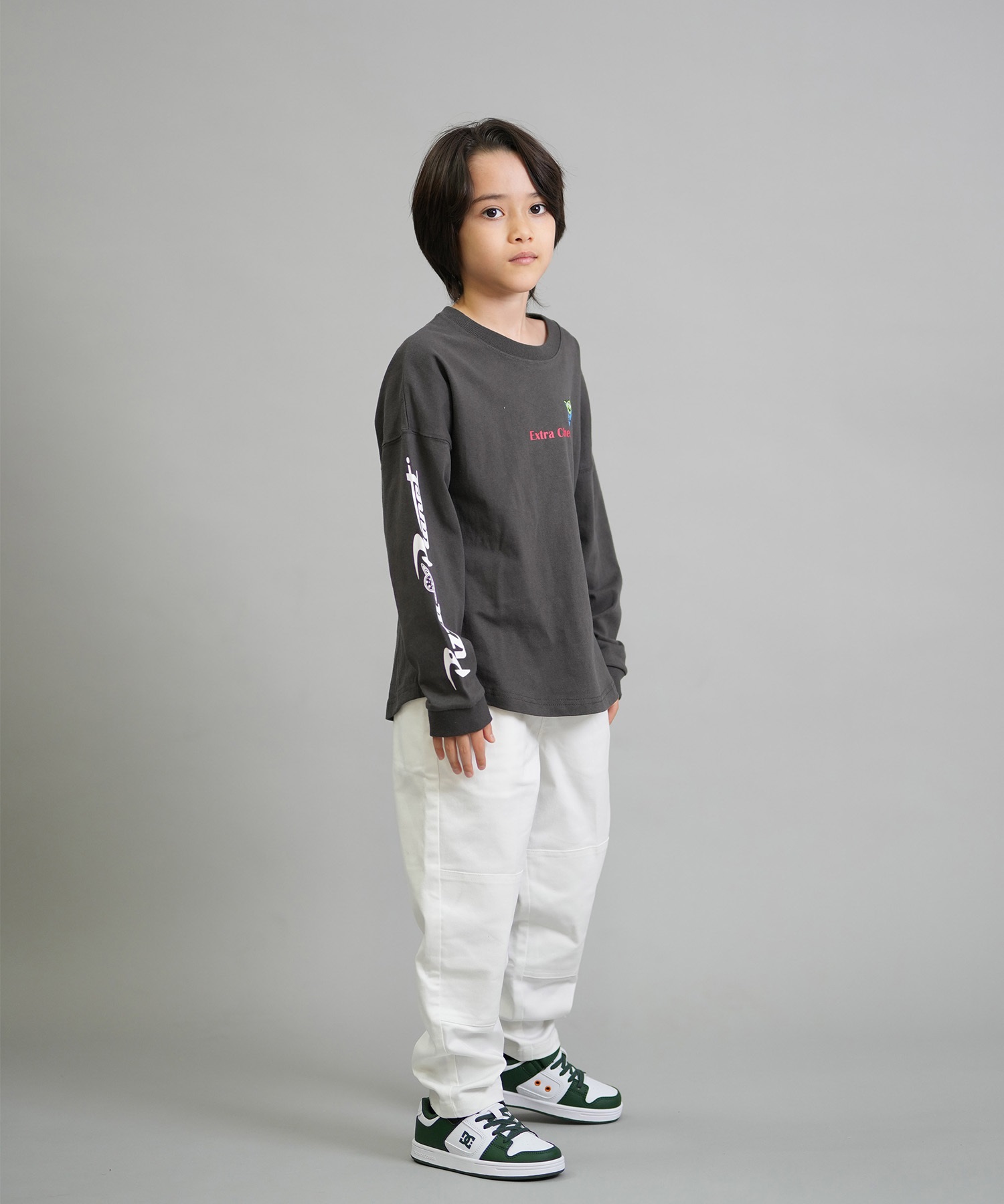 ANTIBAL アンティバル 長袖 Tシャツ ロンT キッズ ジュニア 子供 TOY STORY トイ・ストーリー バックプリント 254AN3LT219 ムラサキスポーツ限定(GRY-130cm)
