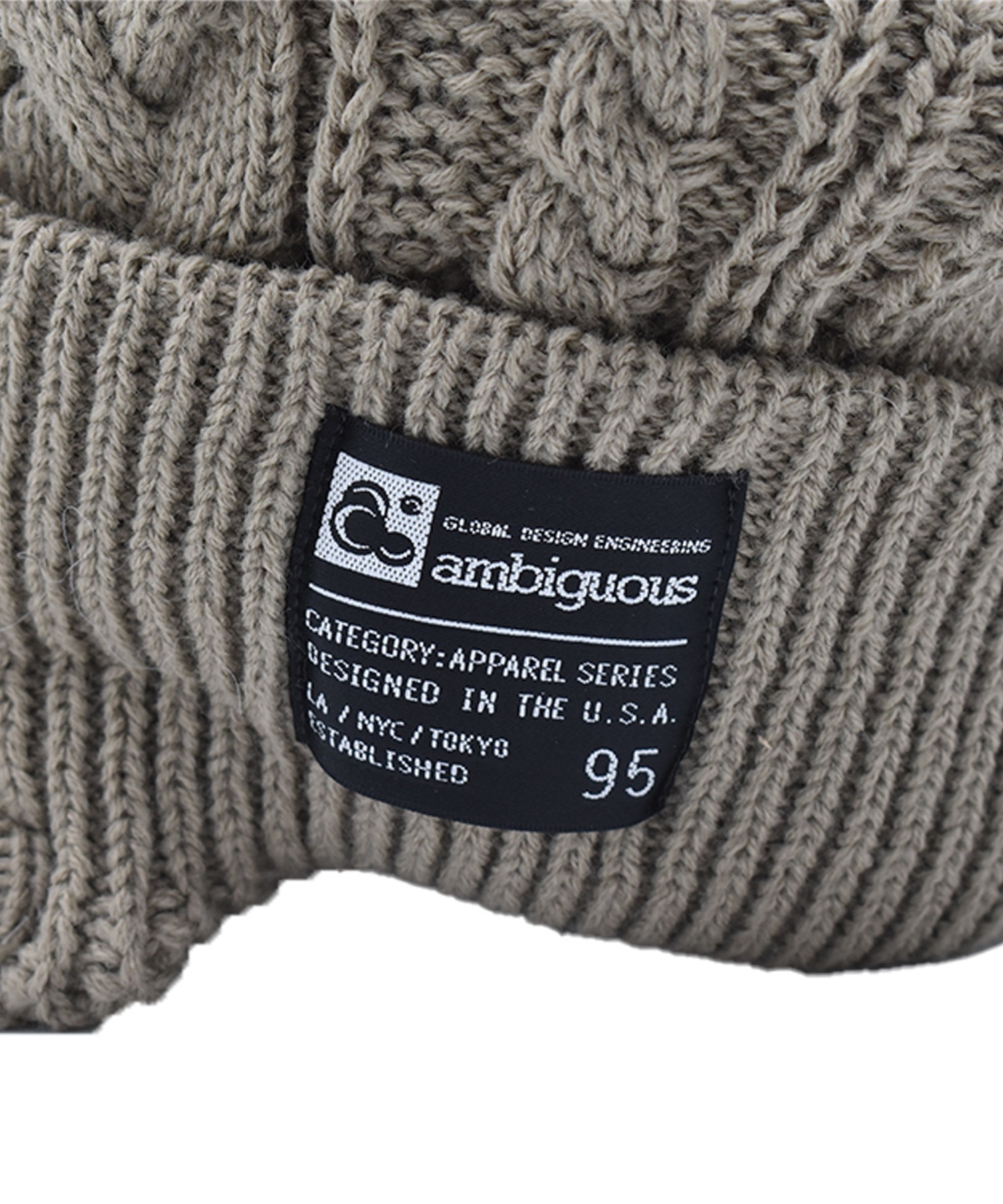 AMBIGUOUS アンビギュアス ニット帽 ビーニー ニットキャップ 防寒