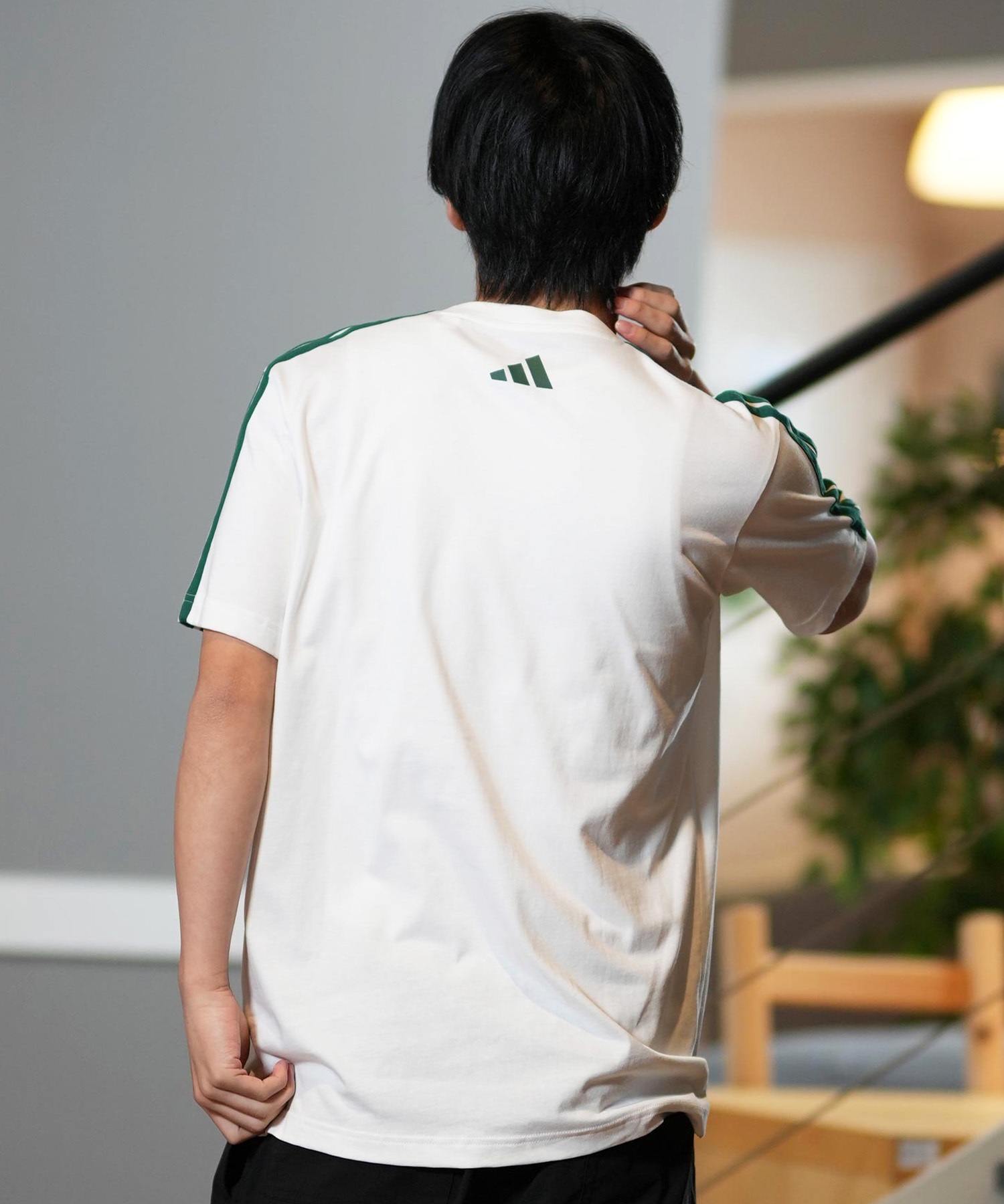 adidas アディダス 半袖 Tシャツ メンズ スリーストライプ 吸水速乾