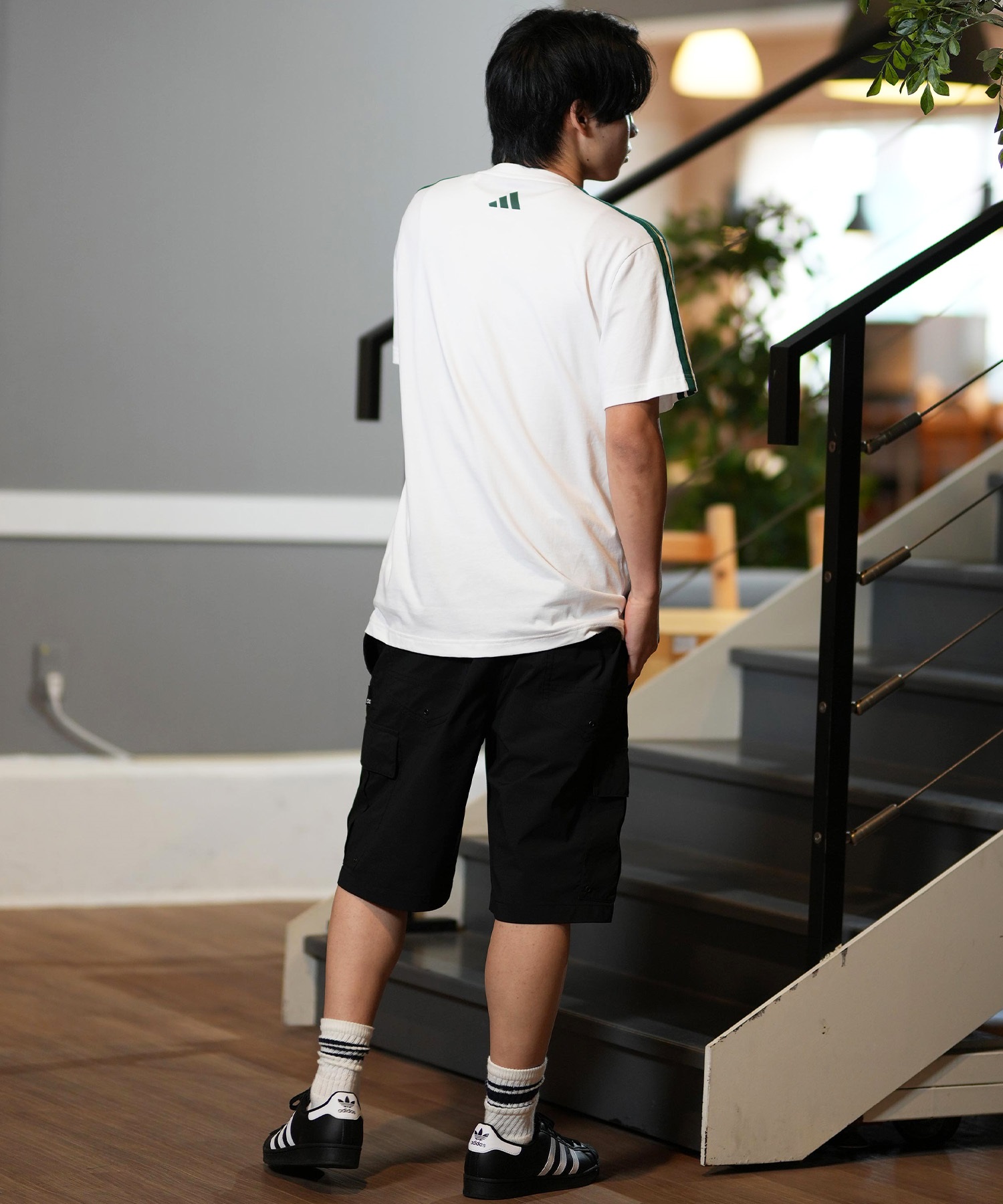 adidas アディダス 半袖 Tシャツ メンズ スリーストライプ 吸水速乾