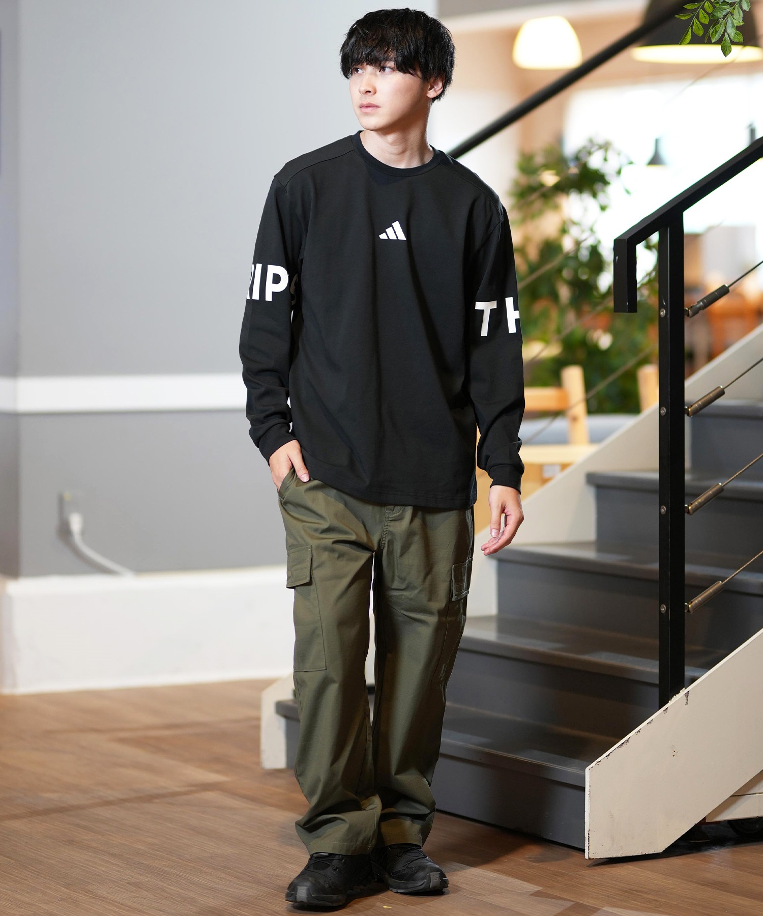 ADIDAS☆ロンT 長袖 Tシャツ バックプリント 韓国ファッション 楽天市場】adidas アディダス 長袖 Tシャツ メンズ ロンT