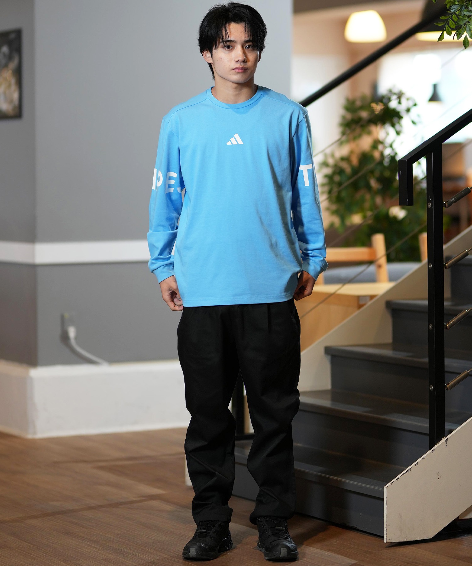 adidas ロンＴ adidas tシャツ 4.0 ロゴ 長袖Tシャツ / ロンT アディダス