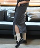 adidas アディダス ワンピース レディース ロング丈 スリーストライプス ワード Tシャツワンピース KQD30(BK/BK-M)