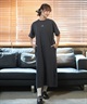 adidas アディダス ワンピース レディース ロング丈 スリーストライプス ワード Tシャツワンピース KQD30(BK/BK-M)