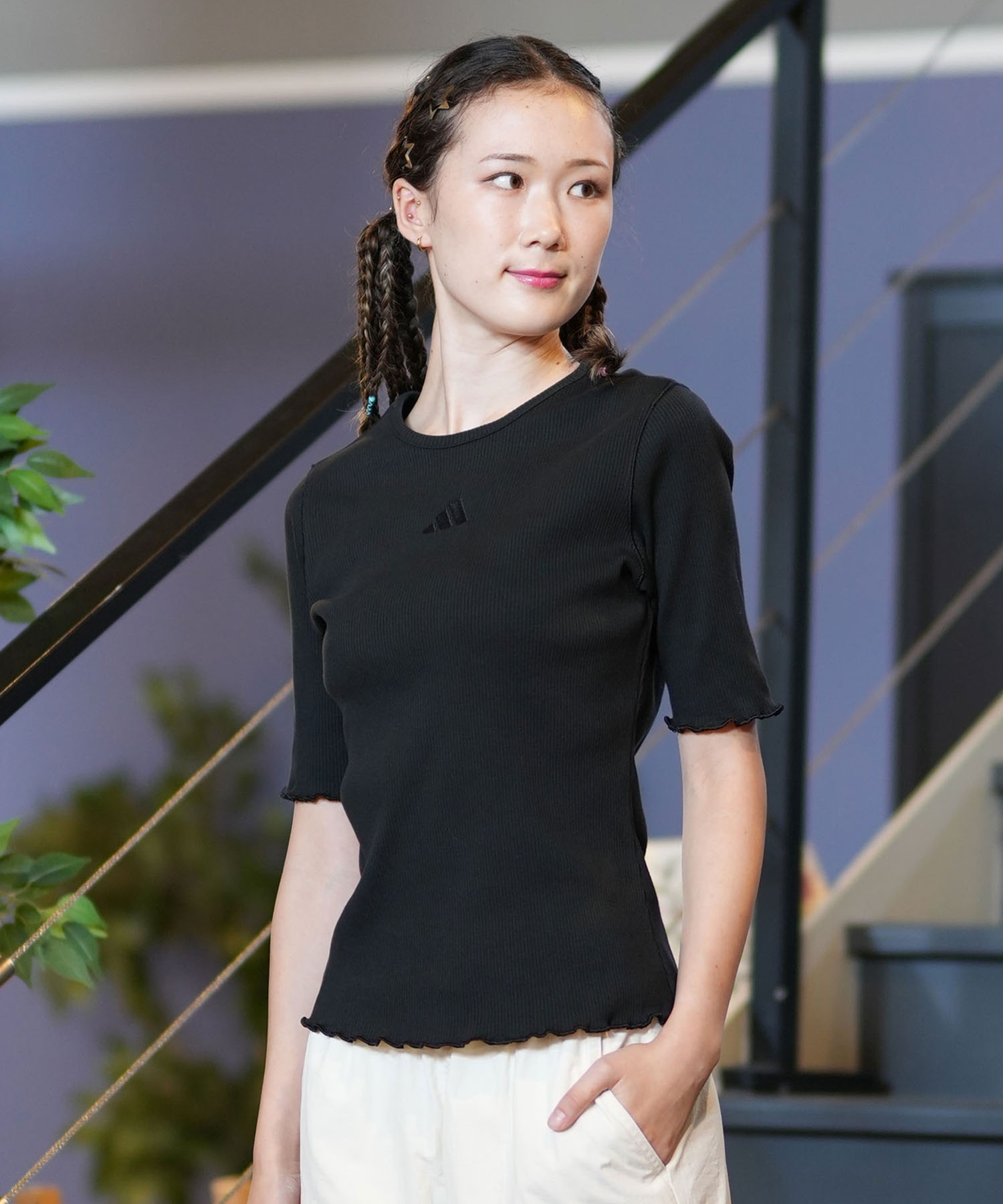 日本未発売L Adidas SLIM フィット 半袖Tシャツ KY3299 スリムフィット カリ半袖Tシャツ / アディダスオリジナルス adidas