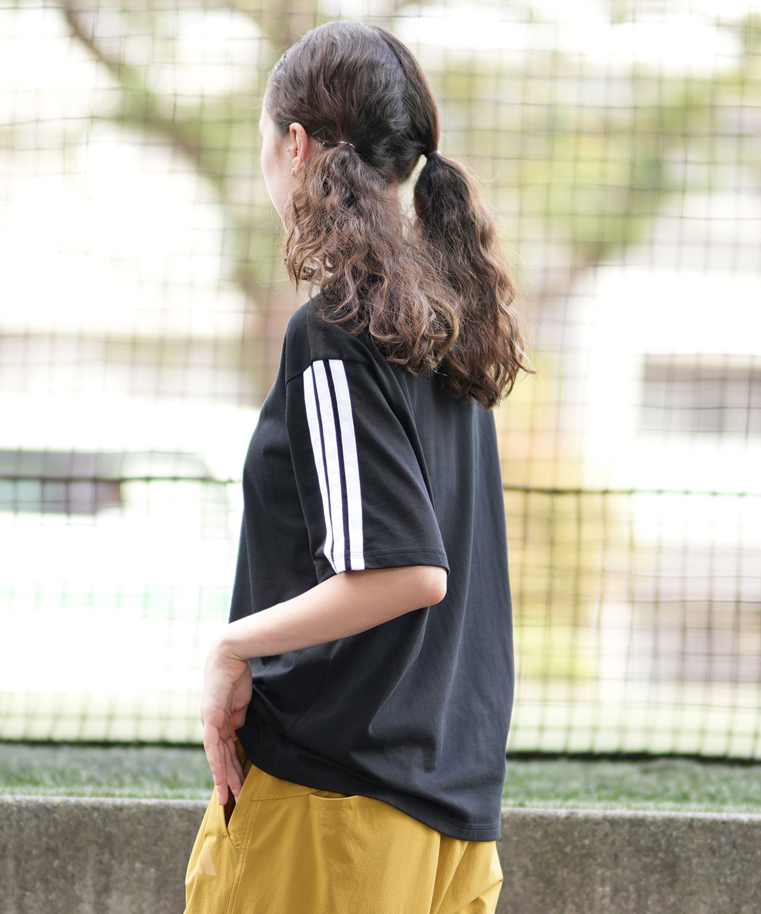 adidas アディダス レディース 半袖 Tシャツ スリーストライプTシャツ