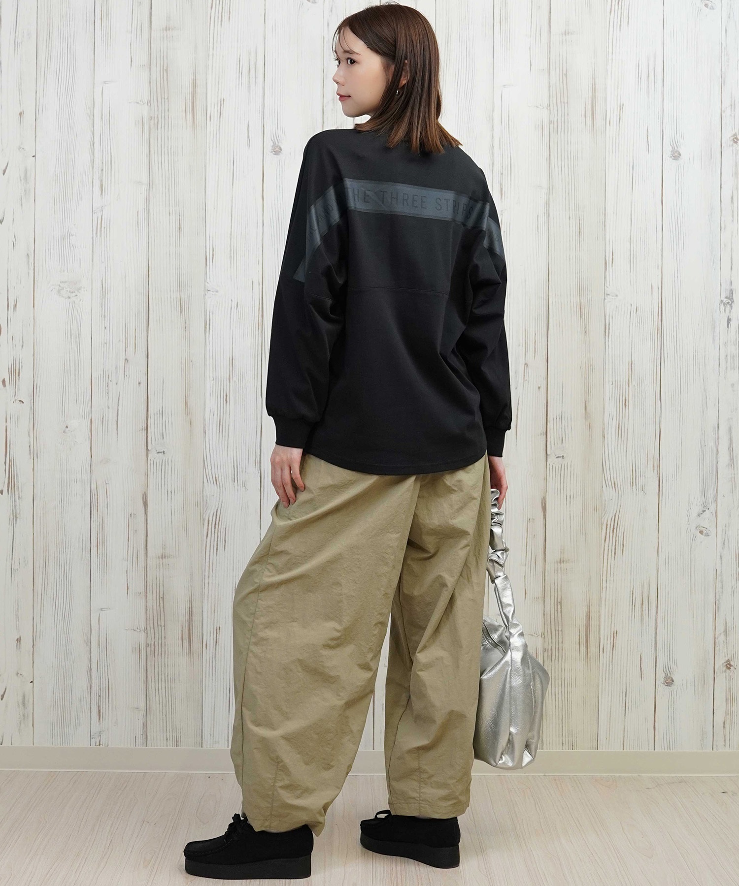 adidas アディダス 長袖 Tシャツ ロンT レディース バックテープ