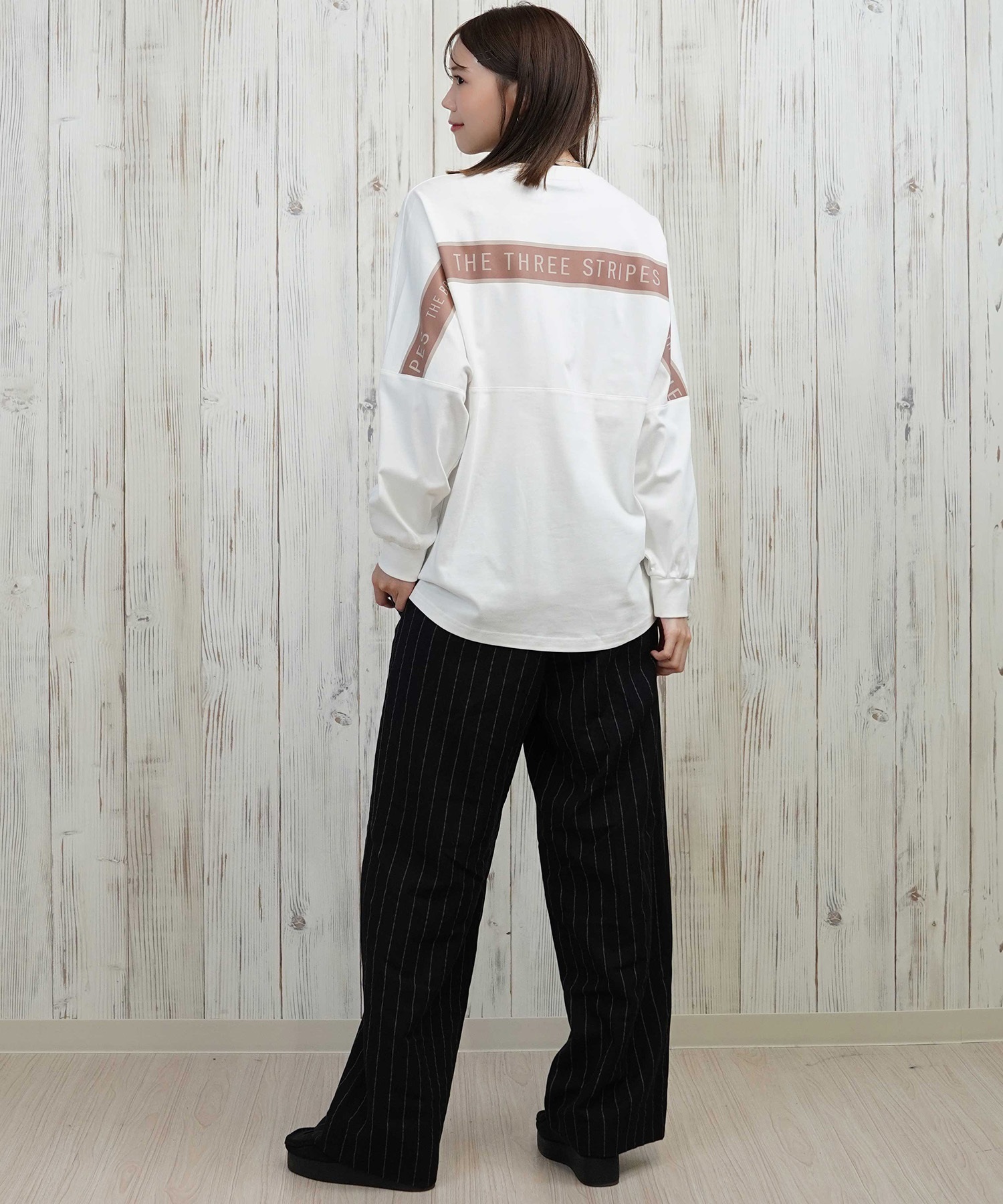 adidas アディダス 長袖 Tシャツ ロンT レディース バックテープ