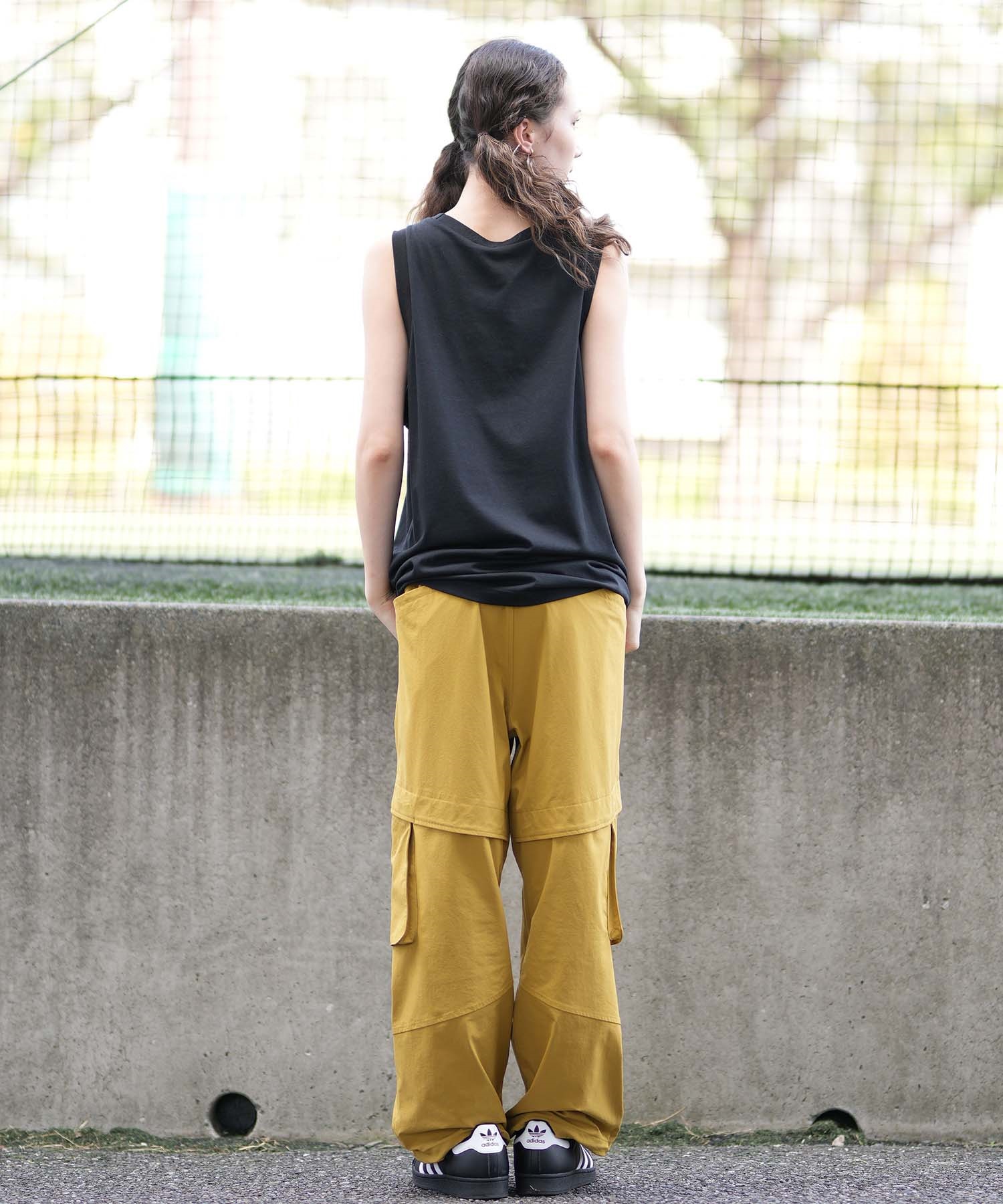 あいす　イエロー クロスストラップ タンクトップ adidas アディダス タンクトップ レディース ロゴ エッセンシャルズ SL
