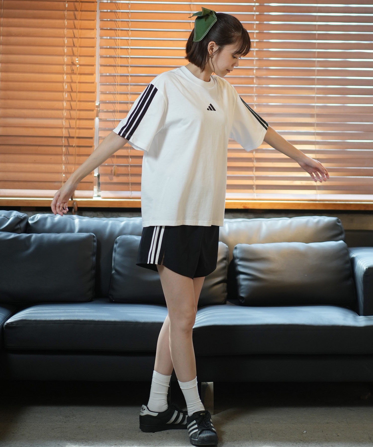 adidas アディダス ショートパンツ レディース スリーストライプ