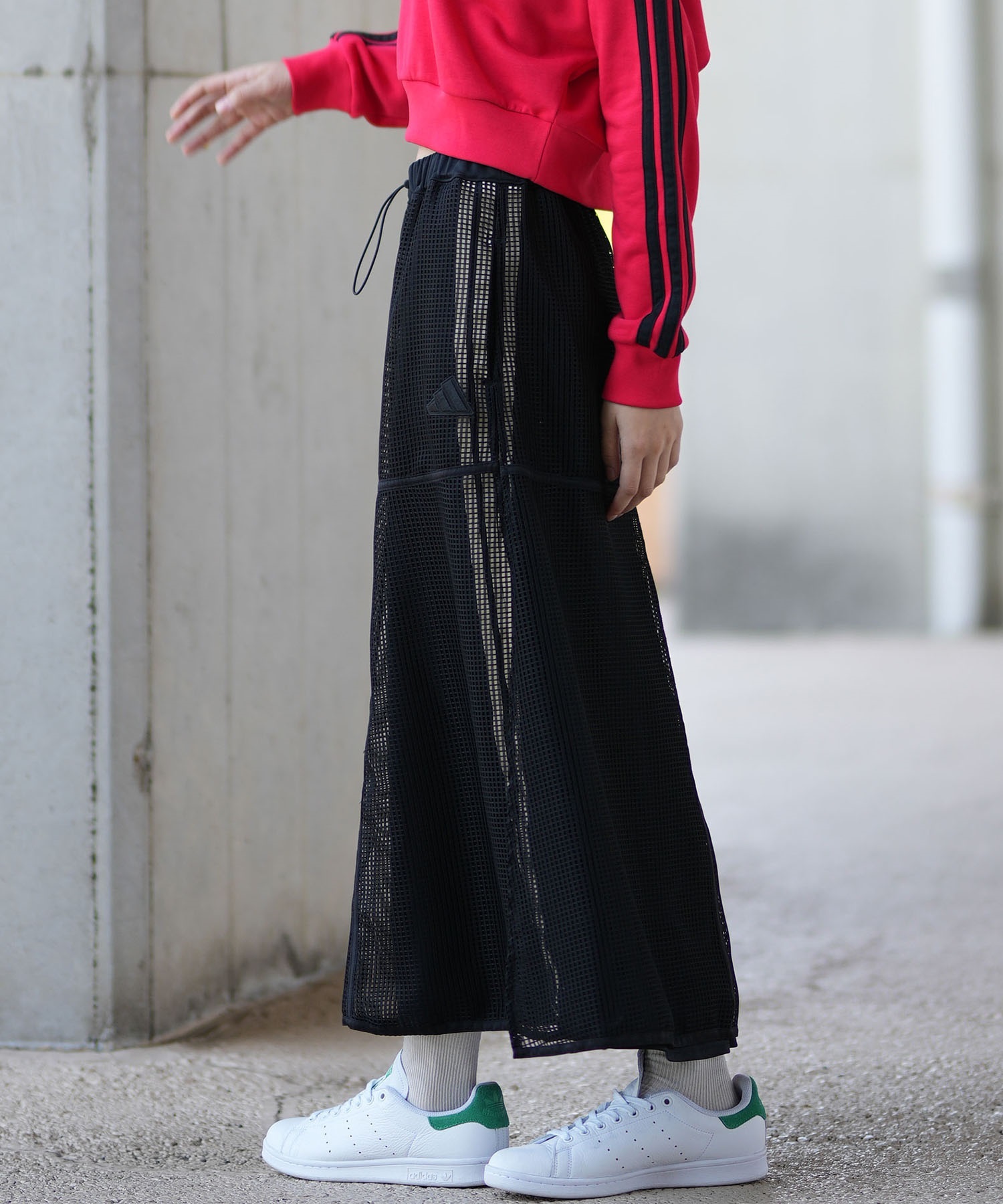 adidas アディダス ロングスカート レディース メッシュ LUX CA