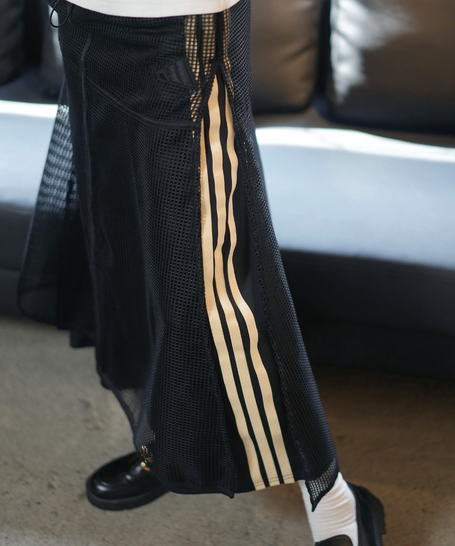 adidas アディダス ロングスカート レディース メッシュ LUX CA