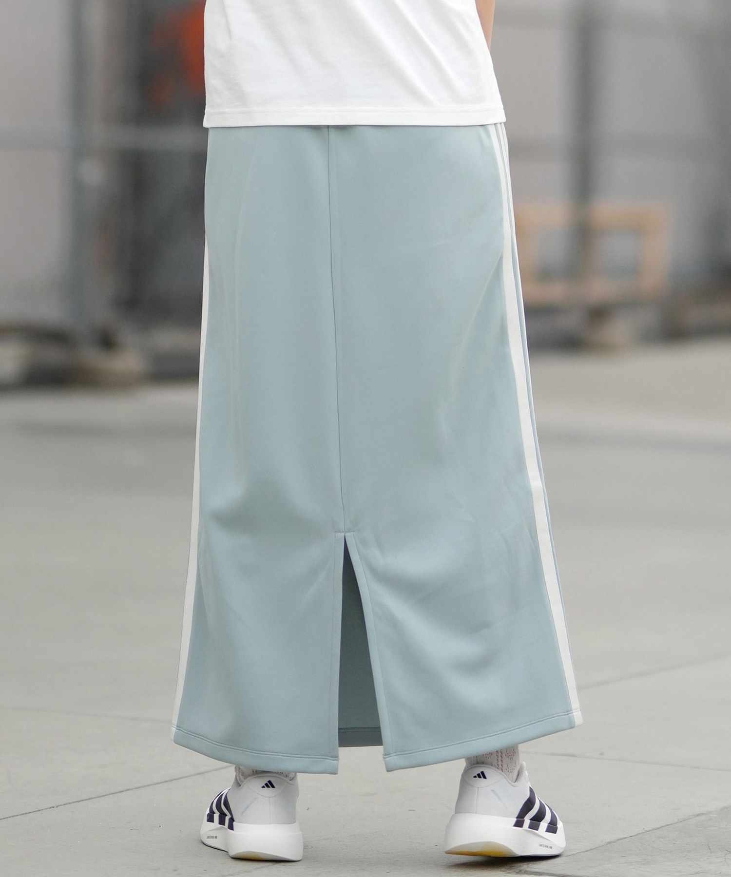 adidas アディダス スカート レディース ロングスカート Iライン ジャージ素材 SW799(BK/WT-S)
