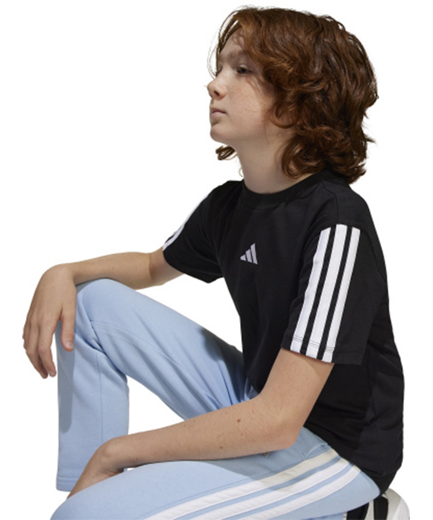 adidas アディダス 半袖 Tシャツ キッズ ジュニア ロゴ スリー
