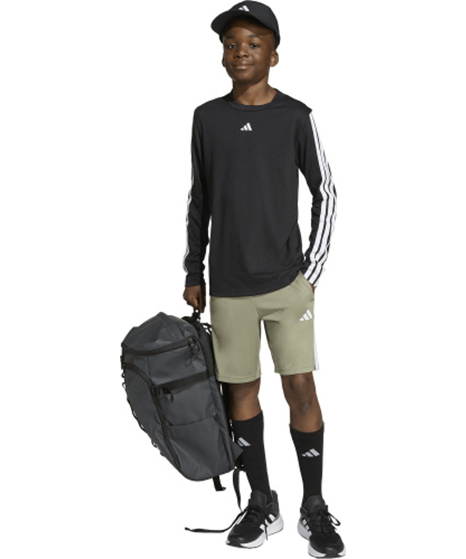 adidas アディダス 長袖 Tシャツ ロンT キッズ ジュニア 吸汗速乾 通気