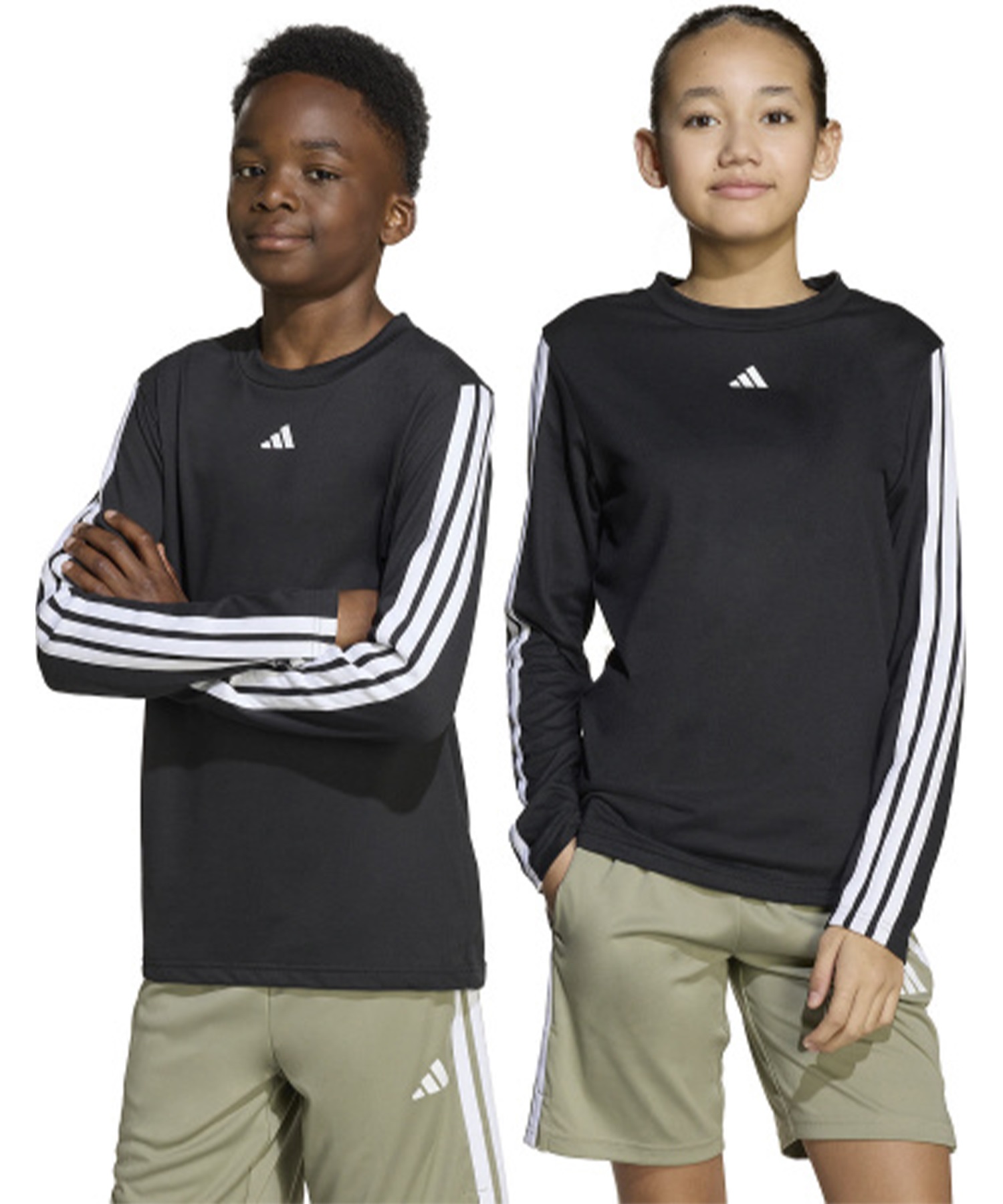 adidas アディダス 長袖 Tシャツ ロンT キッズ ジュニア 吸汗速乾 通気