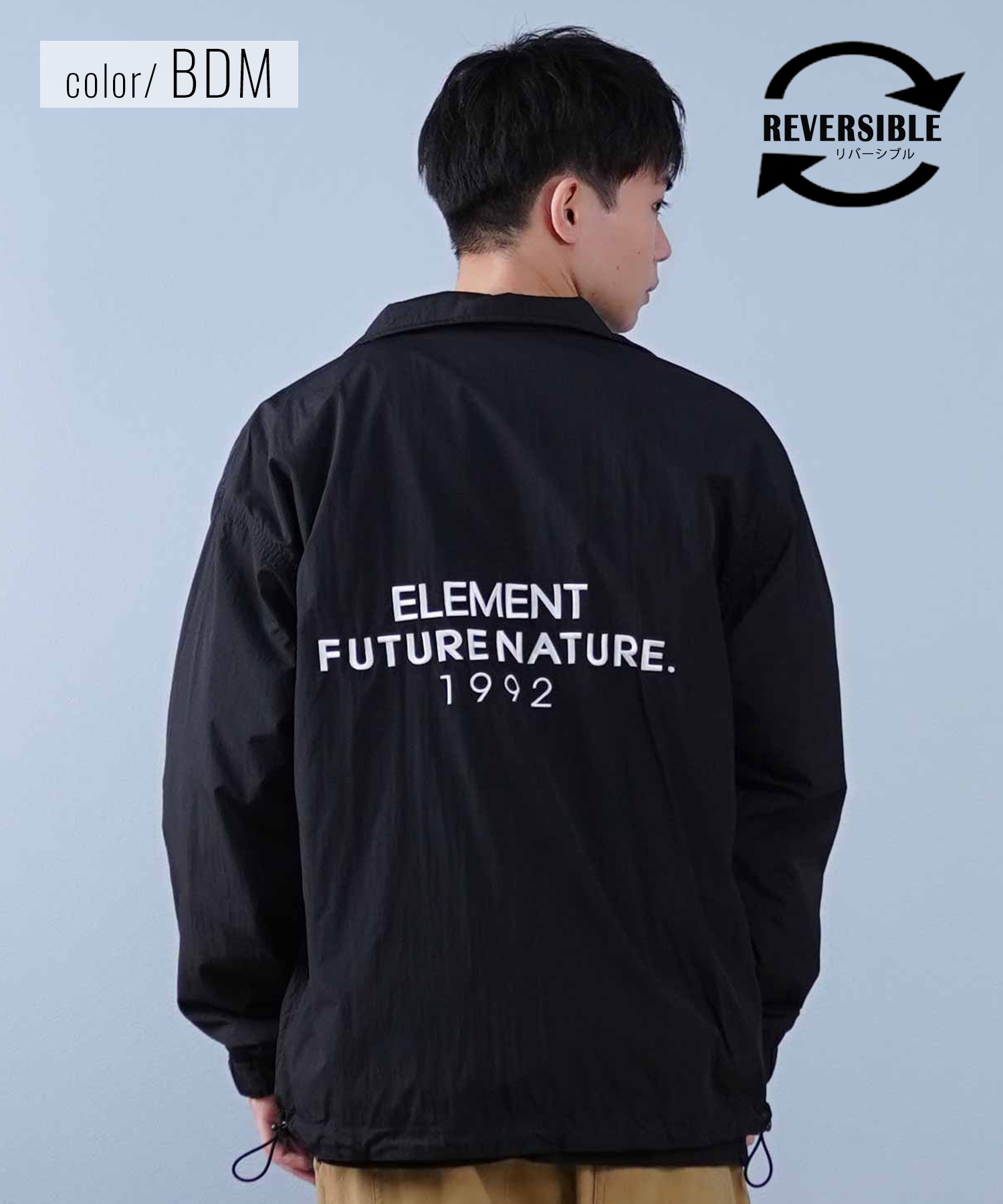 ELEMENT エレメント アウター メンズ リバーシブル ジャケット 2WAY デニム タフタ BF021-754(BDM-M)