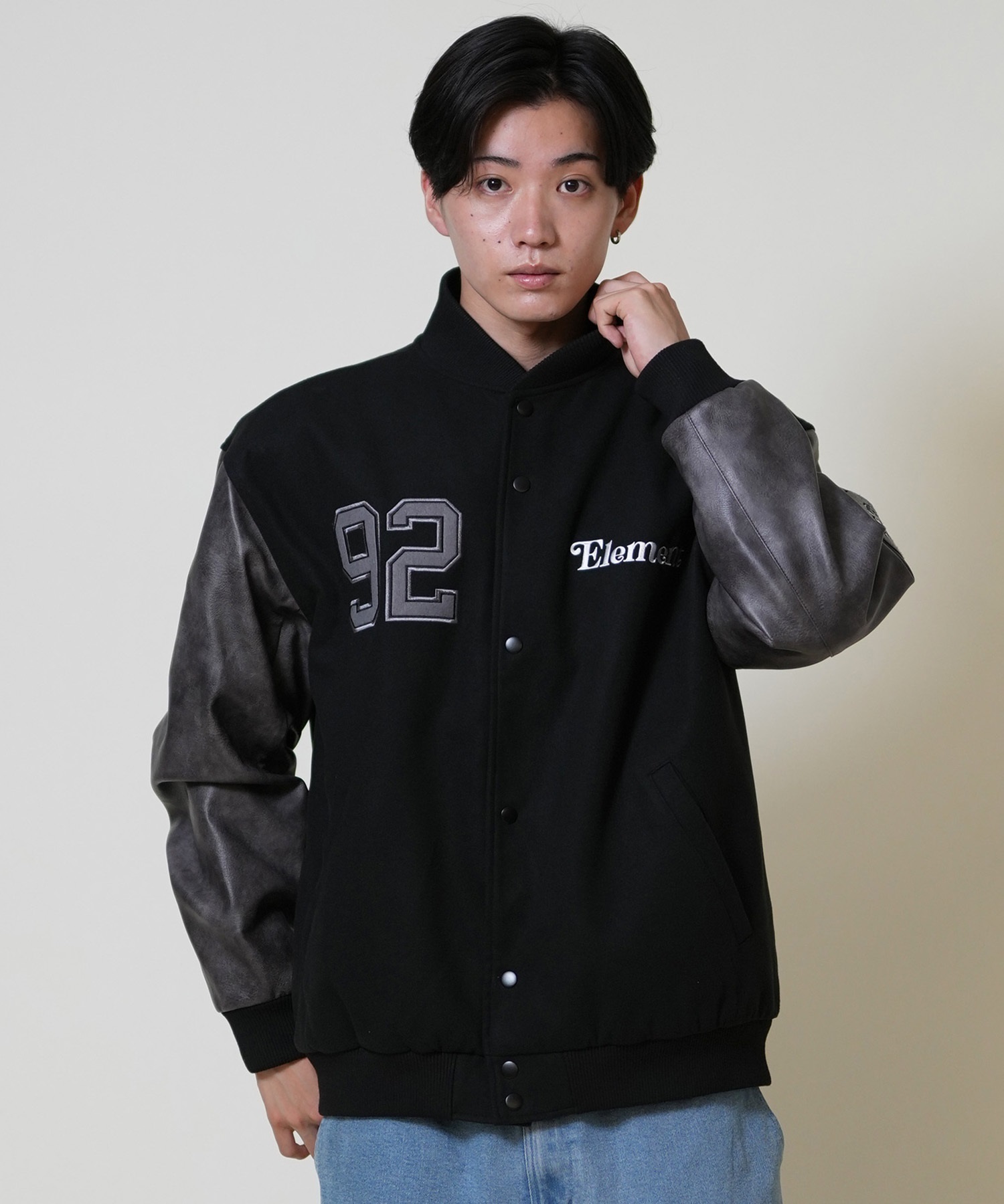 ELEMENT エレメント アウター ジャケット メンズ スタジャン 刺繍