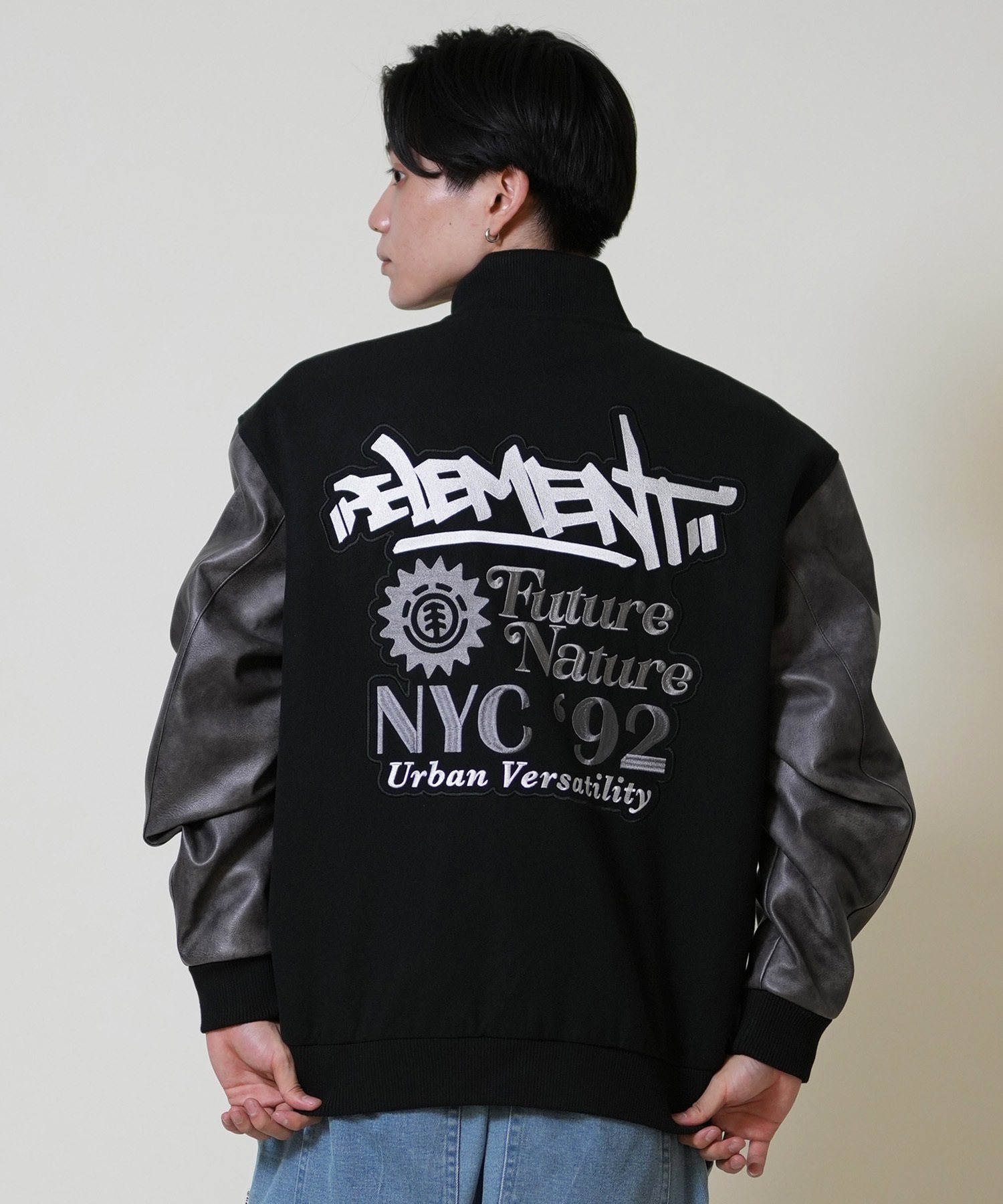 ELEMENT エレメント アウター ジャケット メンズ スタジャン 刺繍