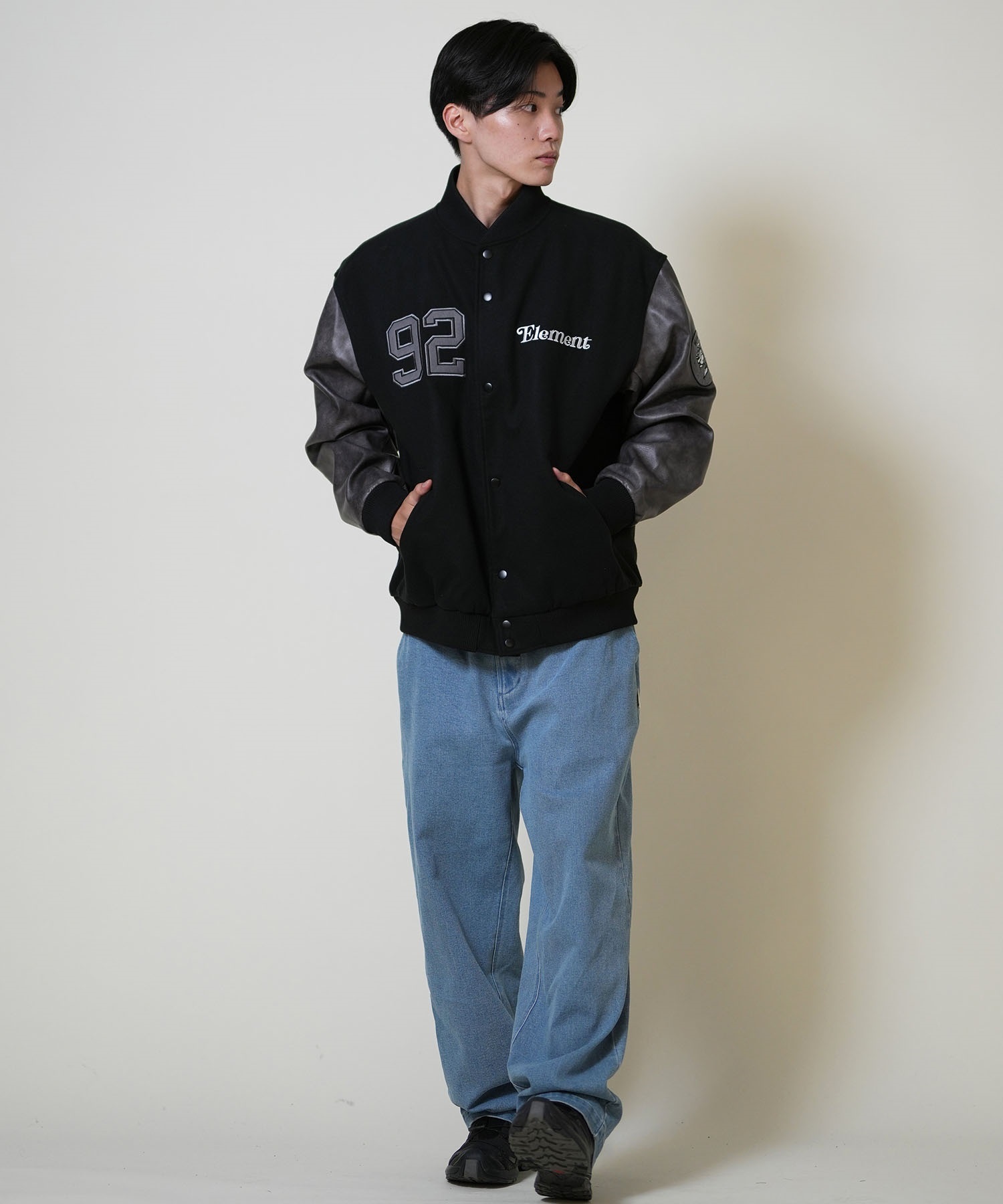 ELEMENT エレメント アウター ジャケット メンズ スタジャン 刺繍
