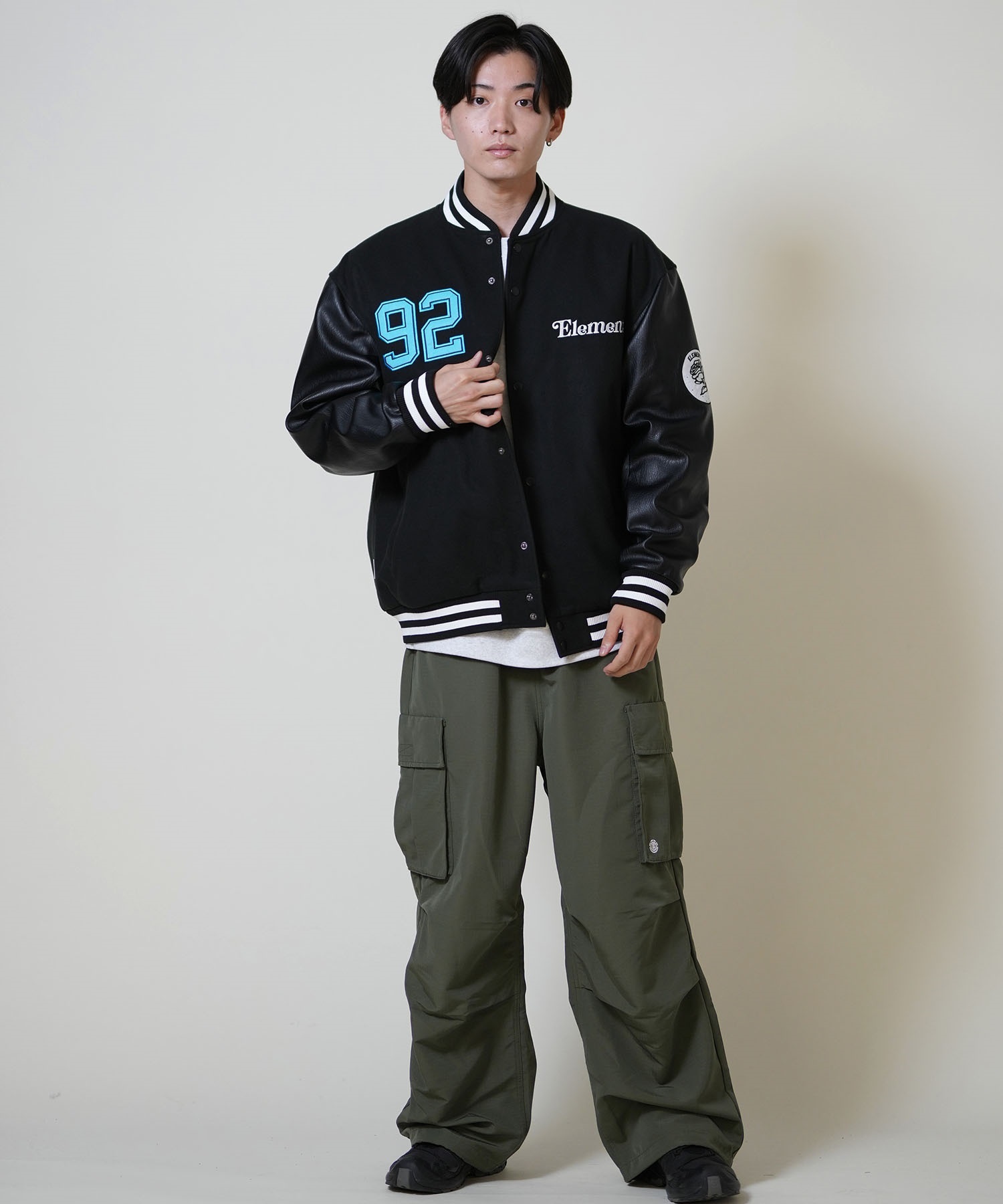 ELEMENT エレメント アウター ジャケット メンズ スタジャン 刺繍