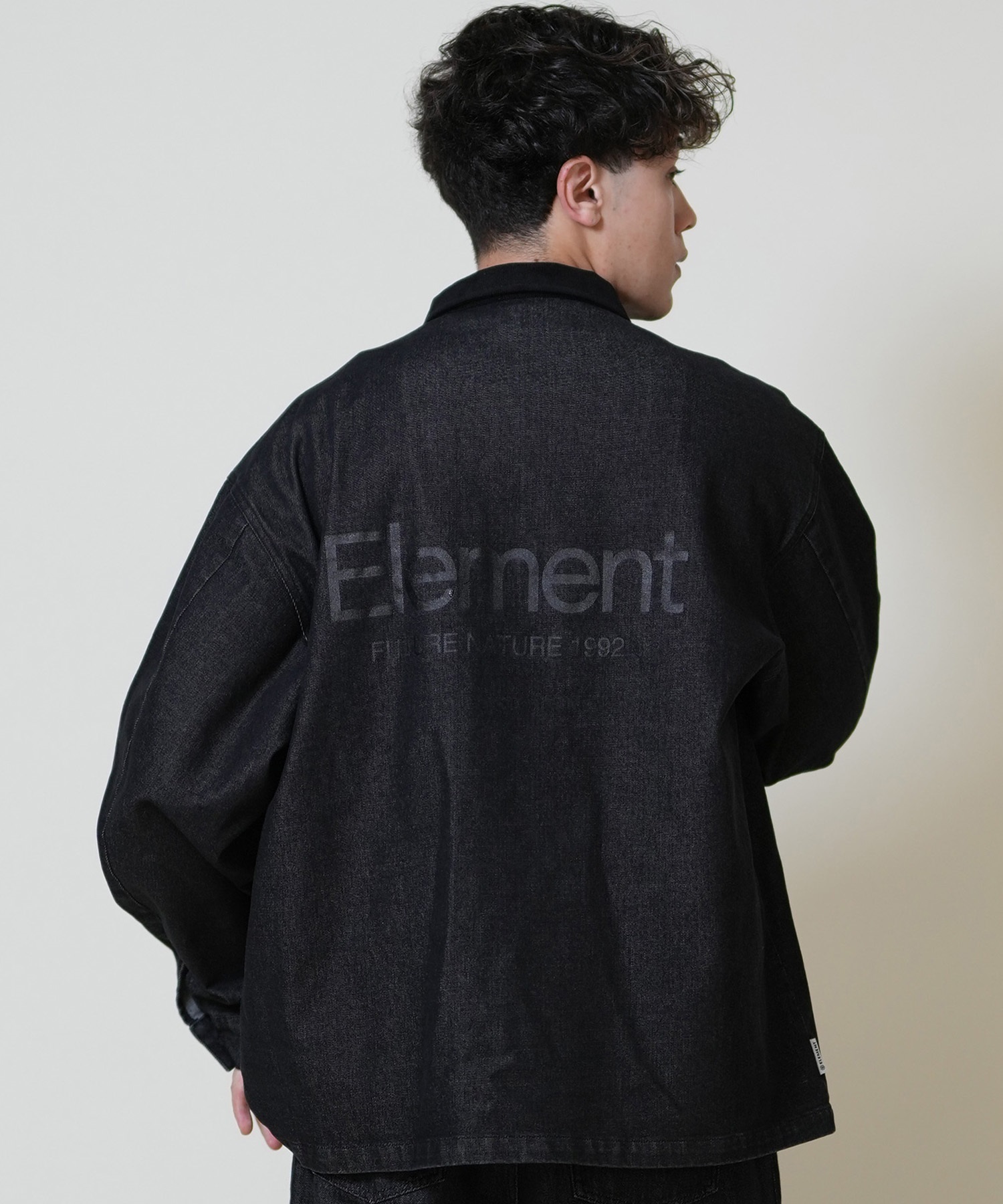 ARCHIVIO ロゴプリント フード付きジャケット【NATSU専用】 ELEMENT エレメント コーチジャケット メンズ デニム バック