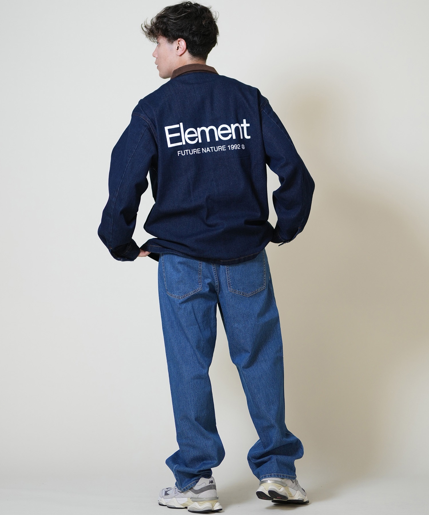 ELEMENT エレメント コーチジャケット メンズ デニム バックプリント