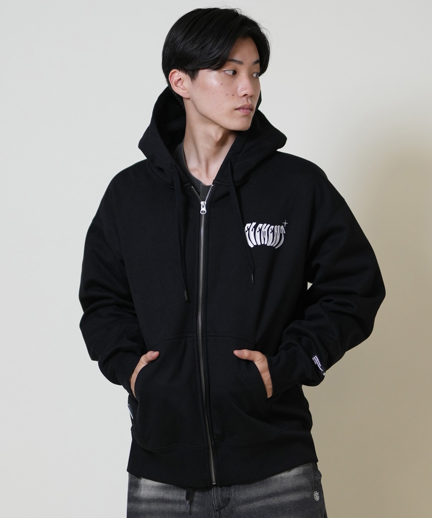 ELEMENT エレメント ジップアップ パーカー メンズ 撥水 防風 バック