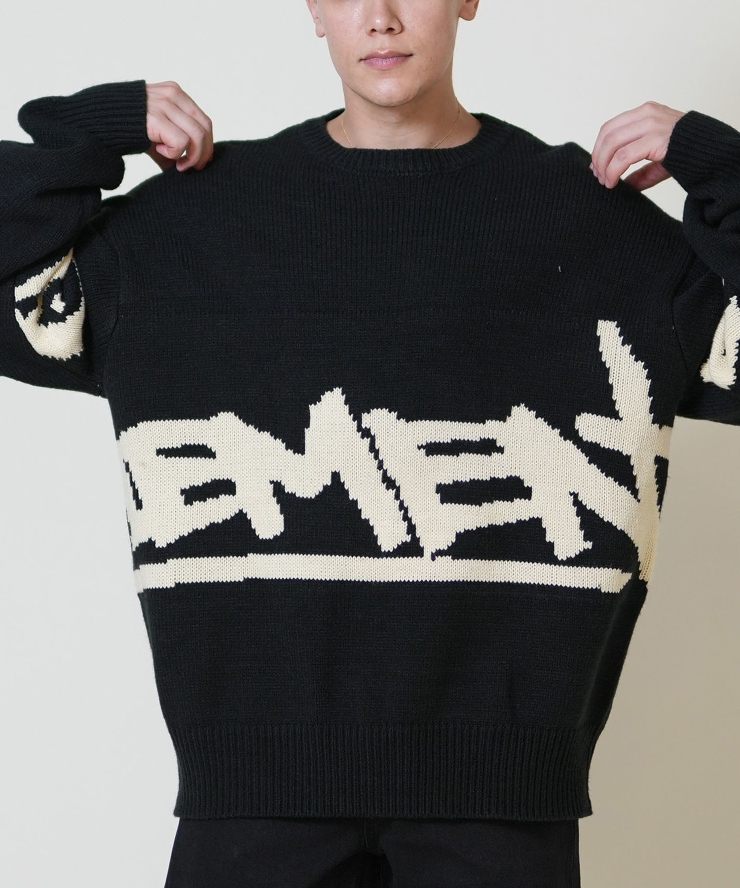 ELEMENT エレメント ニット セーター メンズ ロゴ TAG KNIT BF022-650 