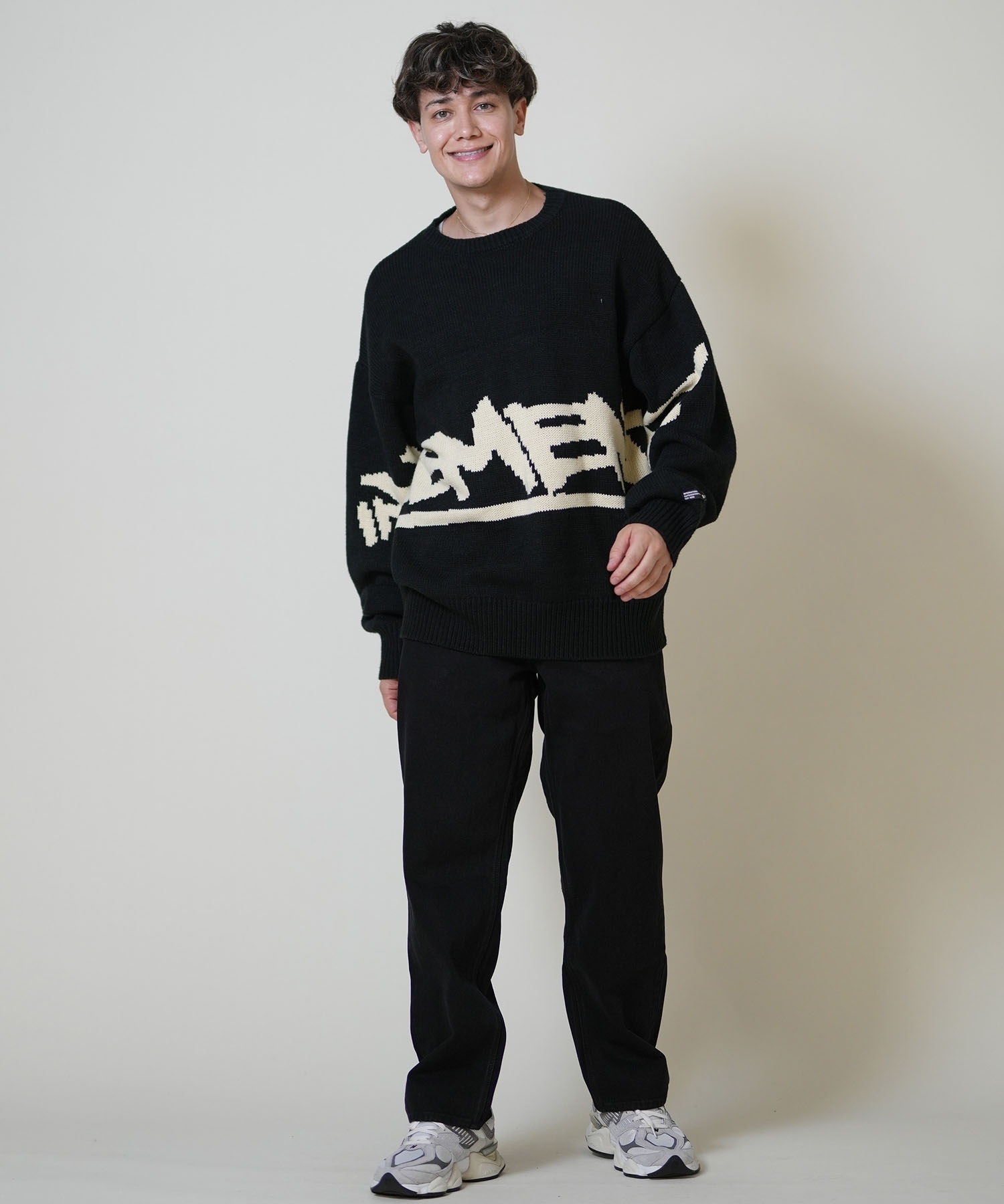 ELEMENT エレメント ニット セーター メンズ ロゴ TAG KNIT BF022-650 