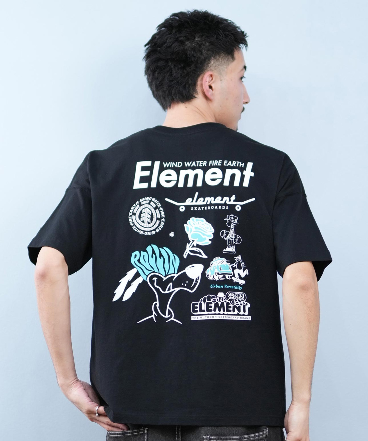 ELEMENT エレメント 半袖 Tシャツ メンズ バックプリント オーバー