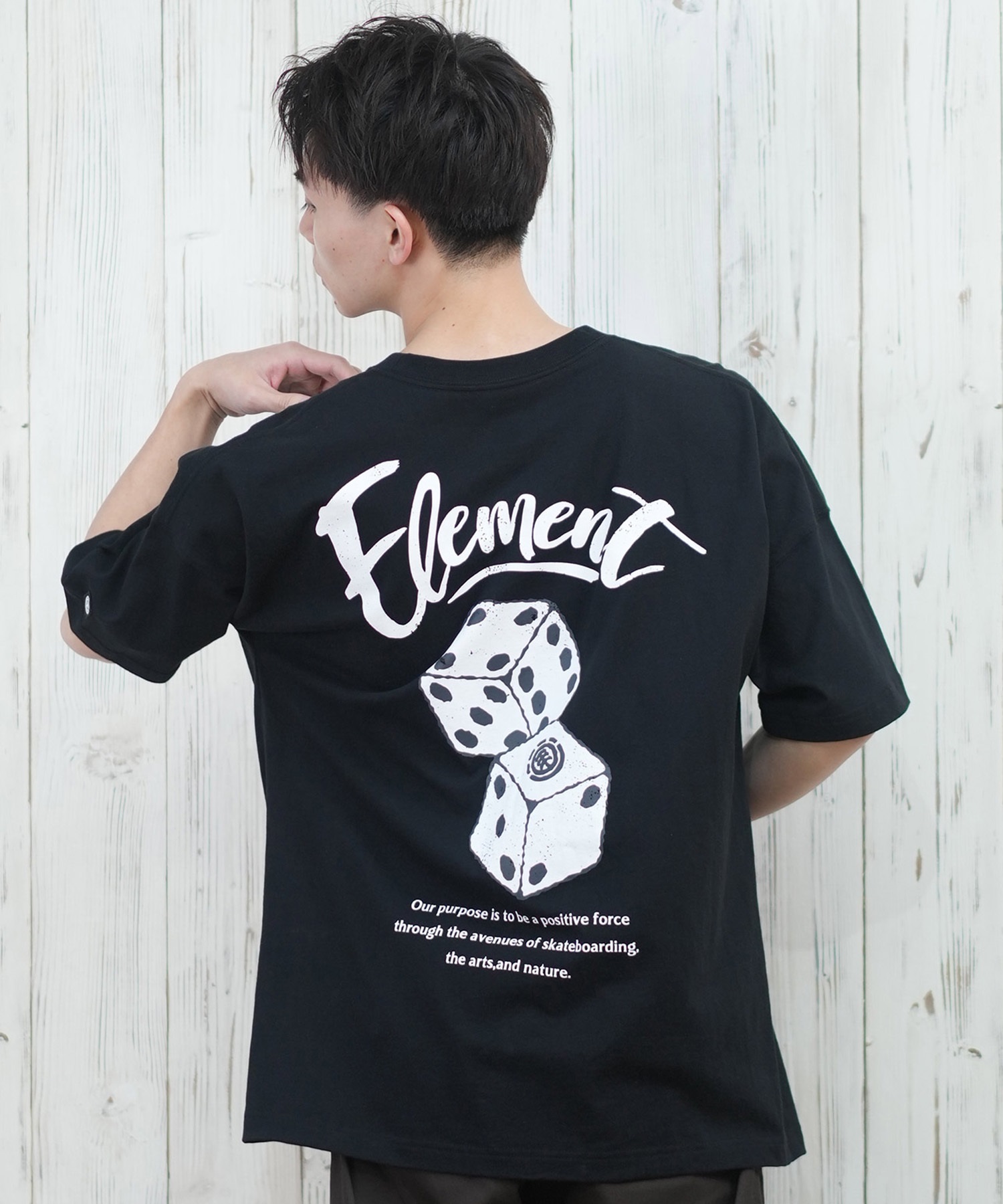ELEMENT エレメント 半袖 Tシャツ メンズ バックプリント オーバー