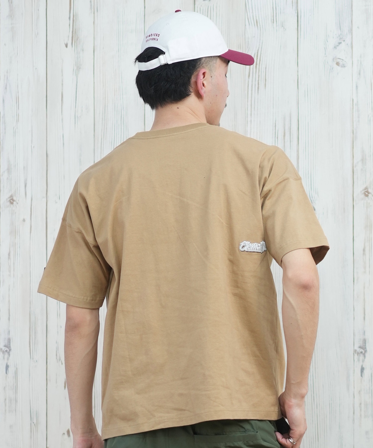 ELEMENT エレメント 半袖 Tシャツ メンズ フロントプリント オーバーサイズ TAGGING SS BF021-222(WHT-M)