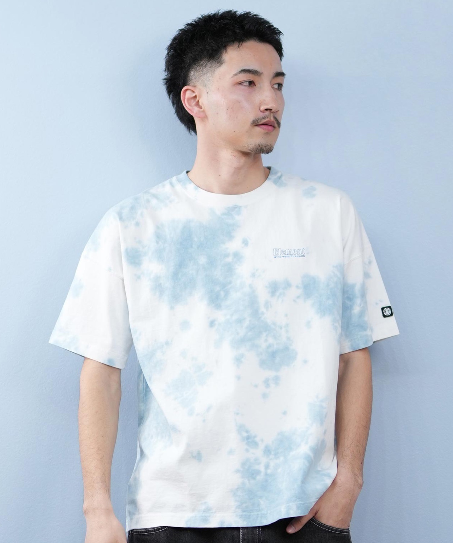 ELEMENT エレメント 半袖 Tシャツ メンズ バックプリント ドロップショルダー SEALERS SS BF021-229(WHT-M)