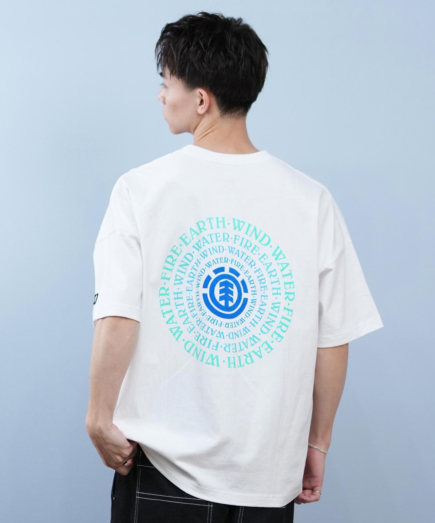 ELEMENT エレメント 半袖 Tシャツ メンズ バックプリント ドロップショルダー SEALERS SS BF021-229(WHT-M)