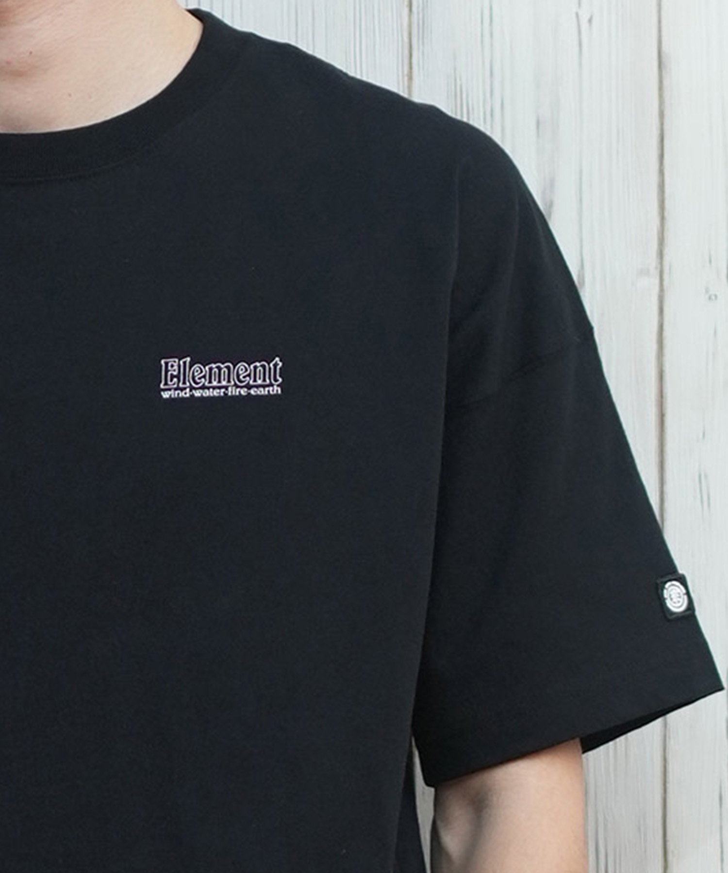 ELEMENT エレメント 半袖 Tシャツ メンズ バックプリント ドロップショルダー SEALERS SS BF021-229(WHT-M)