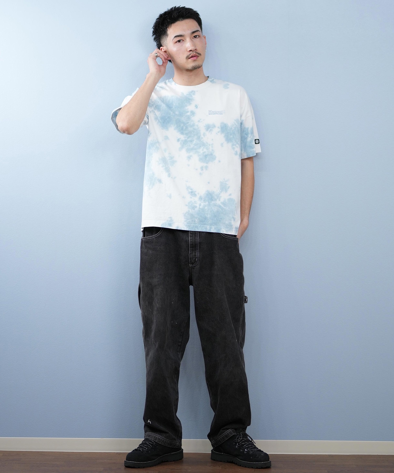 ELEMENT エレメント 半袖 Tシャツ メンズ バックプリント ドロップショルダー SEALERS SS BF021-229(WHT-M)