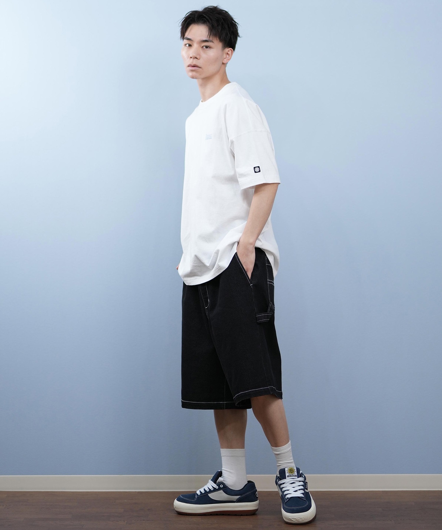 ELEMENT エレメント 半袖 Tシャツ メンズ バックプリント ドロップショルダー SEALERS SS BF021-229(WHT-M)