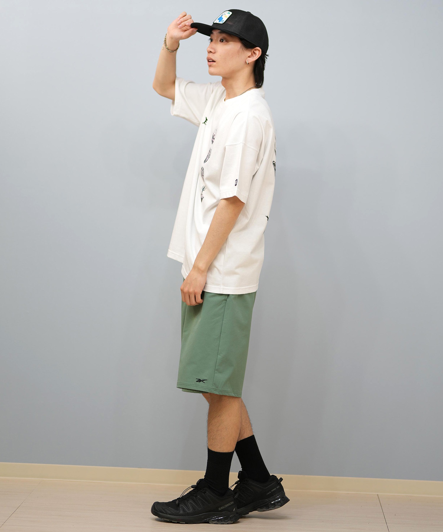 ELEMENT エレメント × JOHANN ヨハン コラボ 半袖 Tシャツ メンズ バックプリント オーバーサイズ BF02A-217(WHT-M)