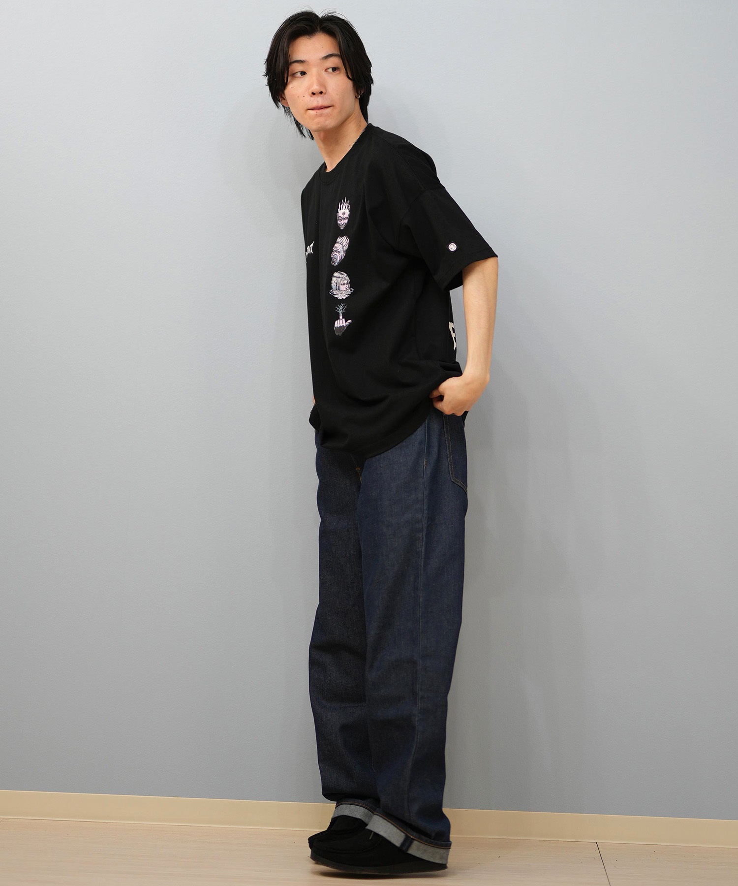 ELEMENT エレメント × JOHANN ヨハン コラボ 半袖 Tシャツ メンズ バックプリント オーバーサイズ BF02A-217(WHT-M)