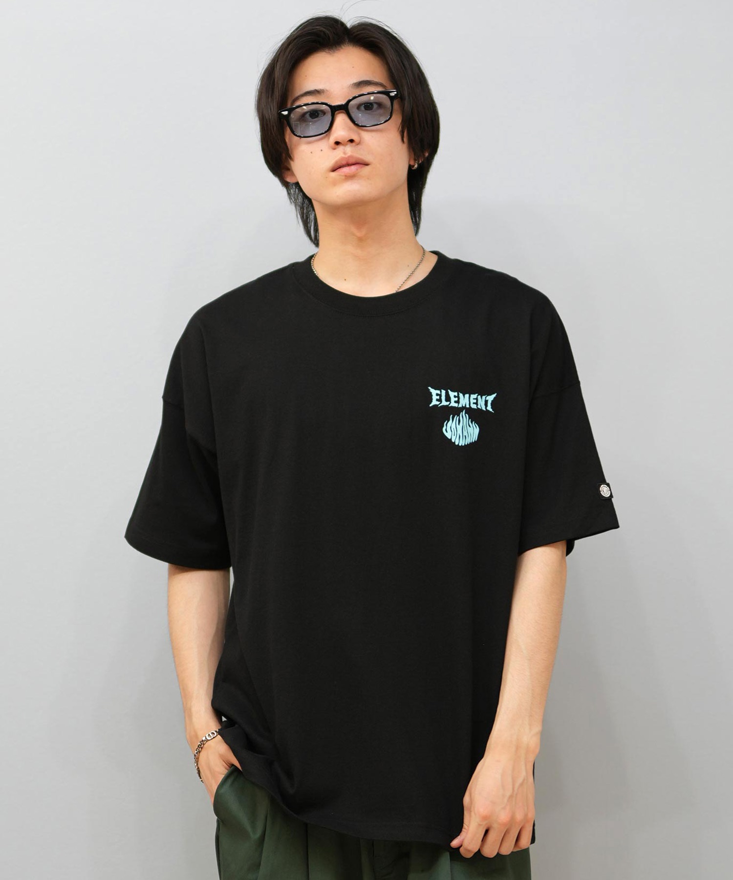 ELEMENT エレメント × JOHANN ヨハン コラボ 半袖 Tシャツ メンズ バックプリント オーバーサイズ BF02A-218(WHT-M)